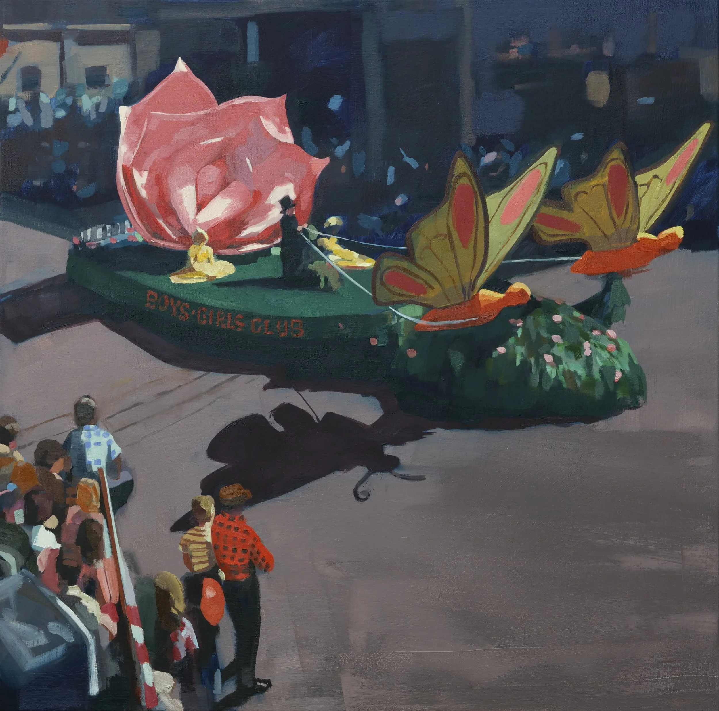 Flower Parade. oil on canvas. 34”x34”. 2022 