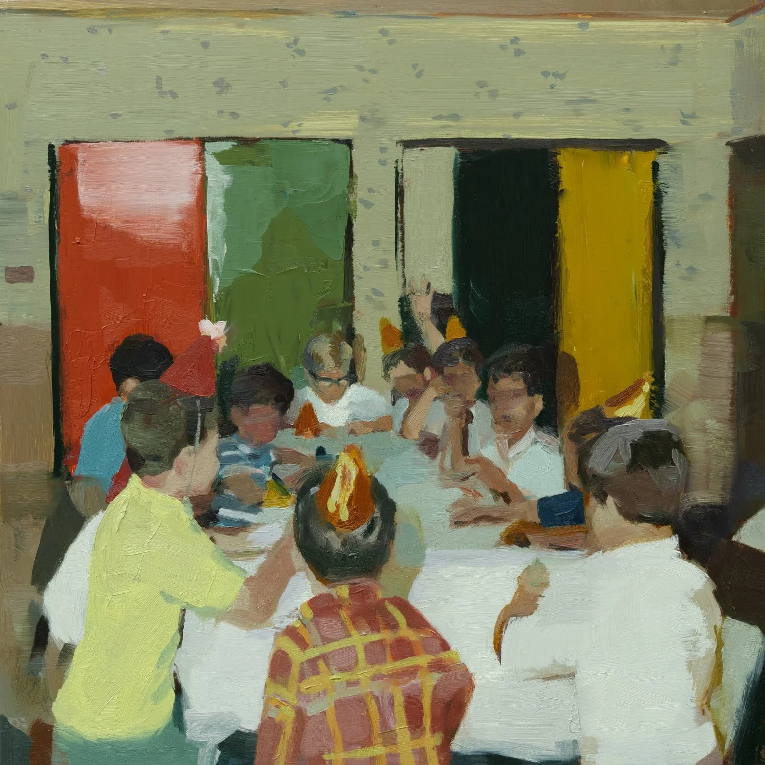  George’s 8th Birthday. oil on panel. 16”x16”. 2022 