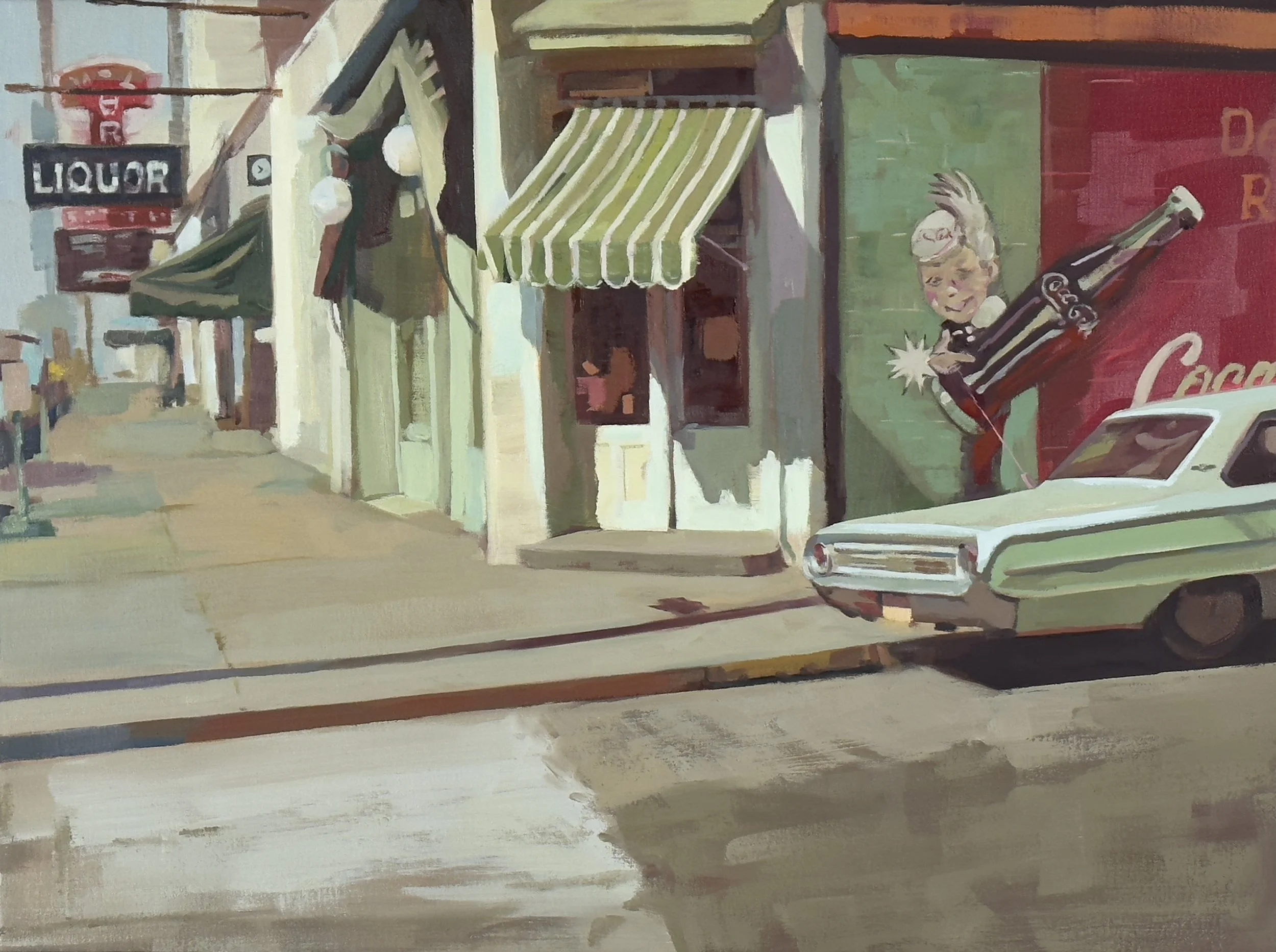  Pappa’s Cafe. oil on canvas, 24”x32”. 2023  