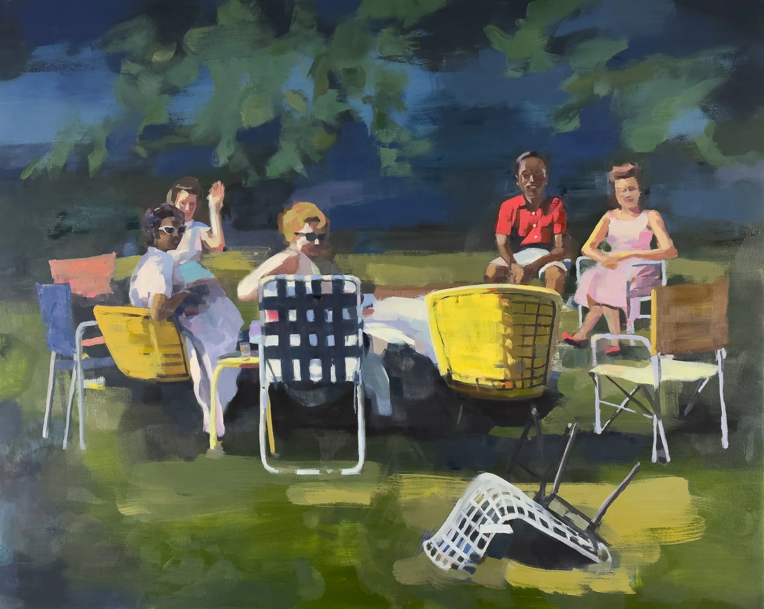  Picnic in the Grove, oil on canvas, 48”x60”. 2023  sold 