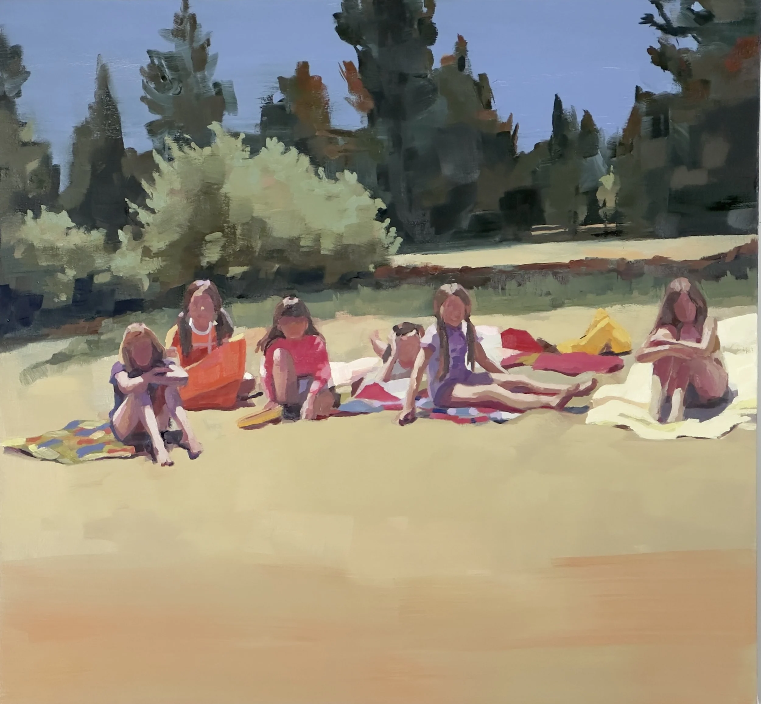  Sisterhood, oil on canvas, 28”x30”, 2023 