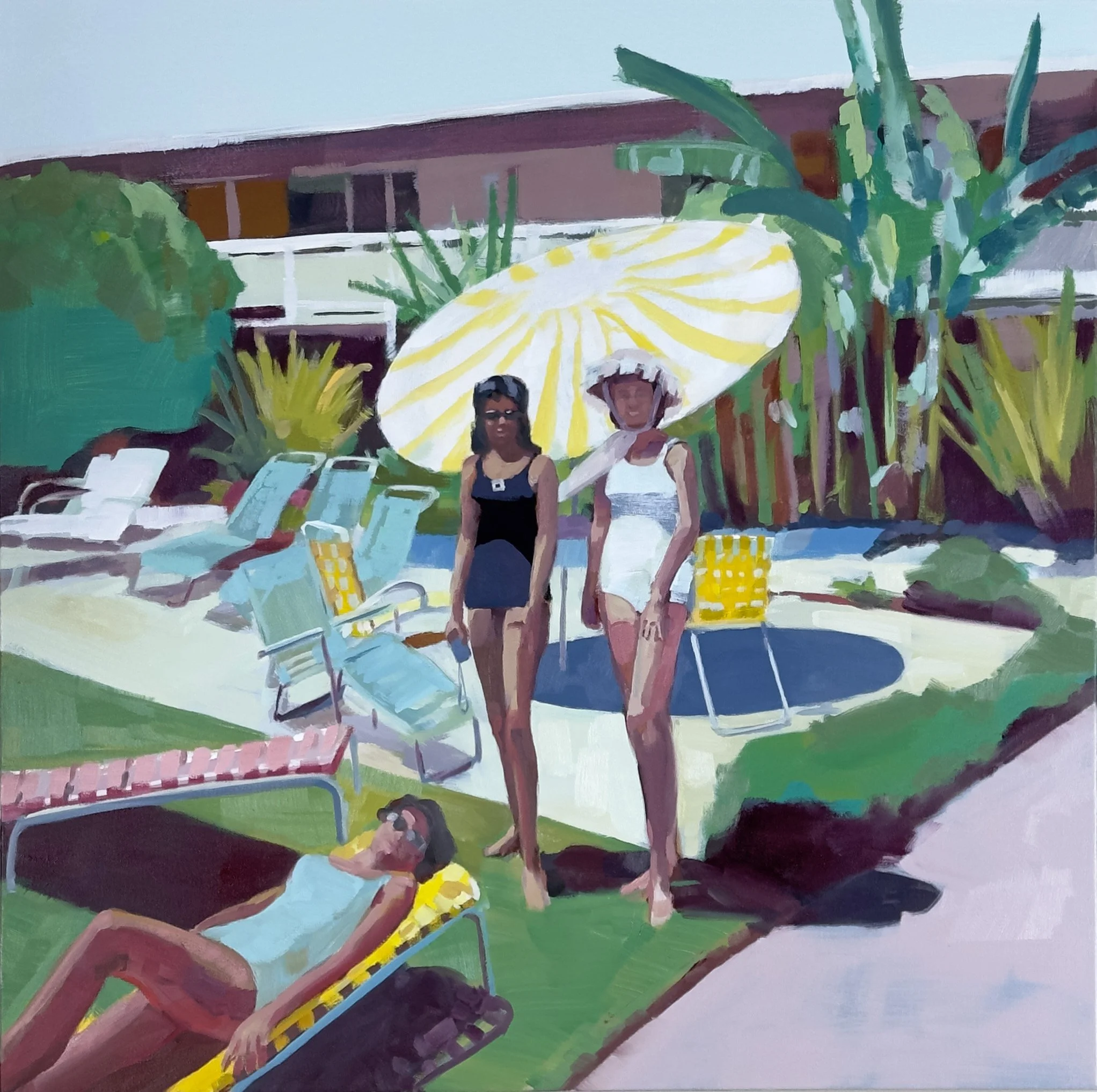  Hotel Holiday, 36”x36”, oil on canvas, 2024 
