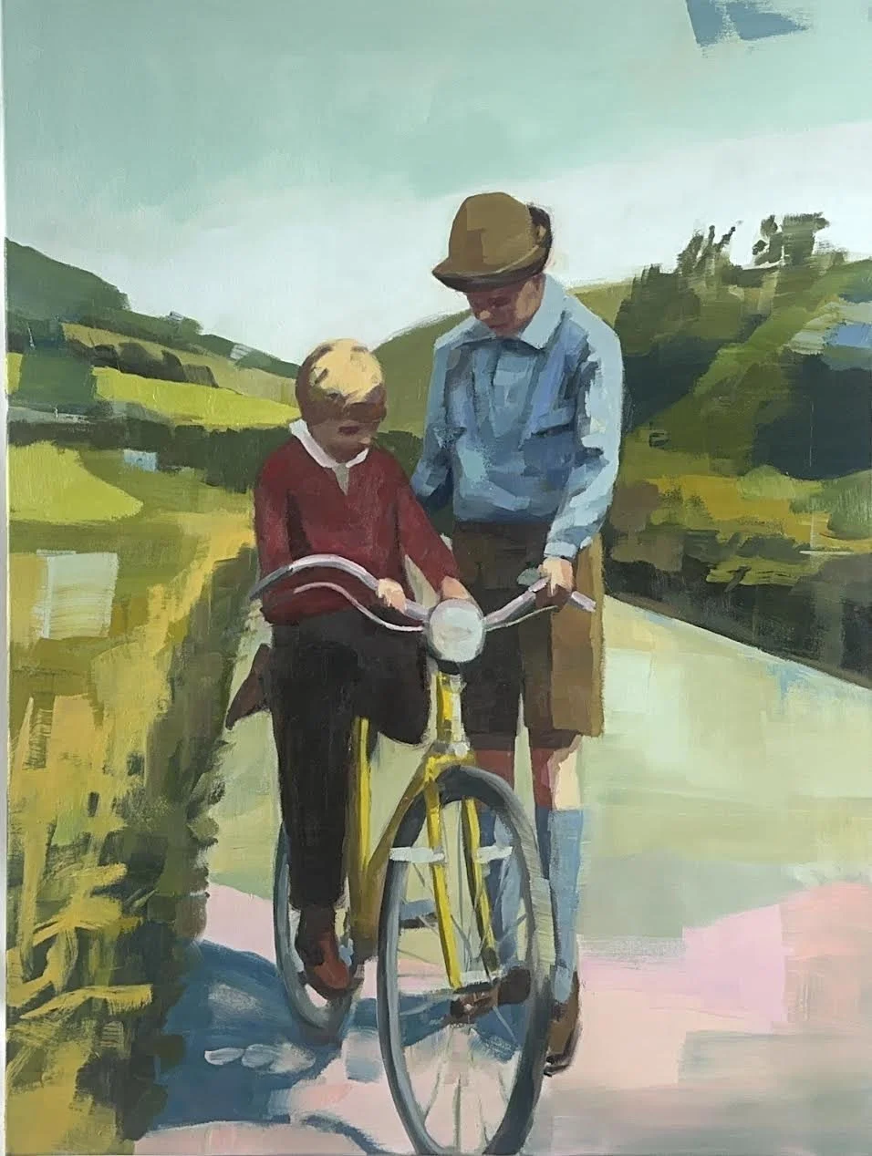   Fahrradtour , oli on canvas, (framed)  40”x30”,  2026 sold 