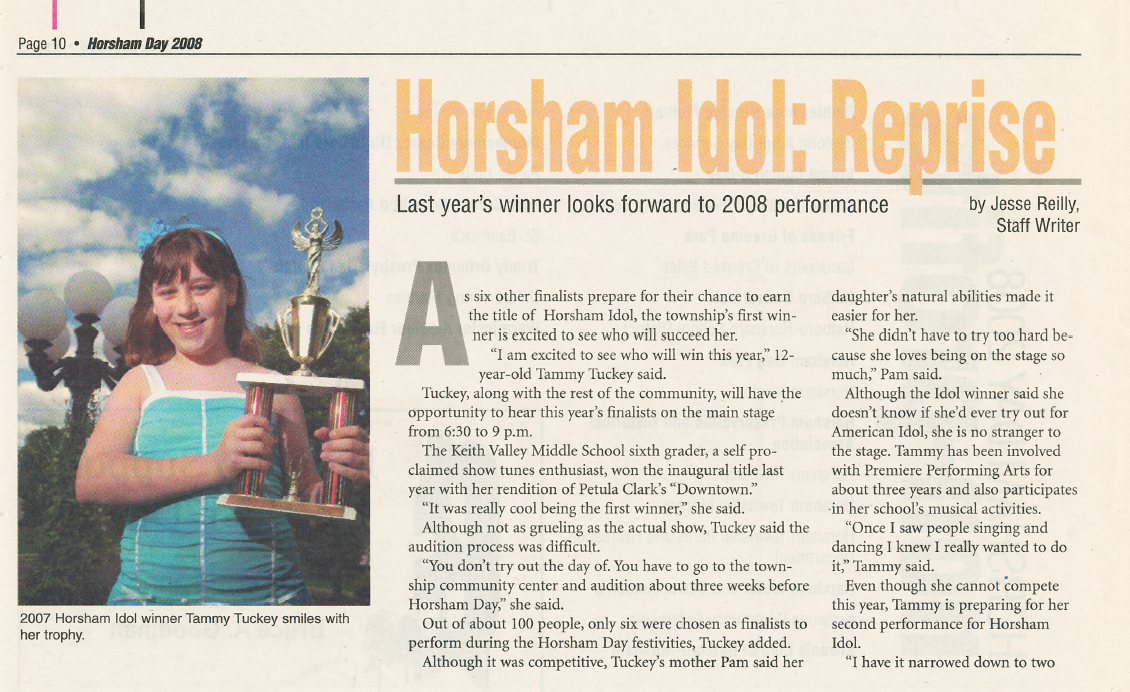 Throwback Interview: Horsham Idol - 2008 