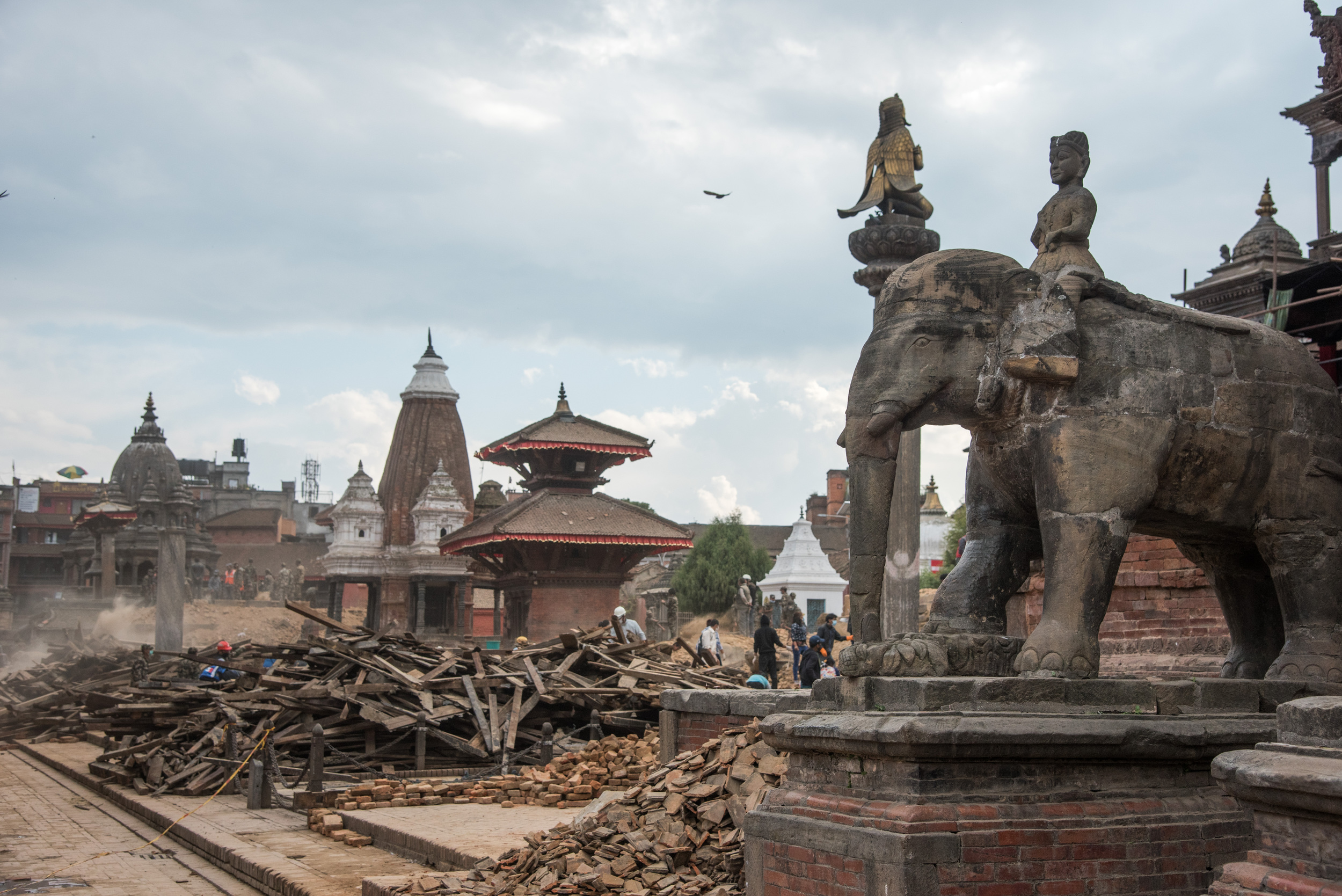Patan Durbar Square after the earthquakes