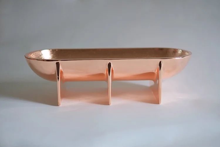 COPPER STANDING BOWL