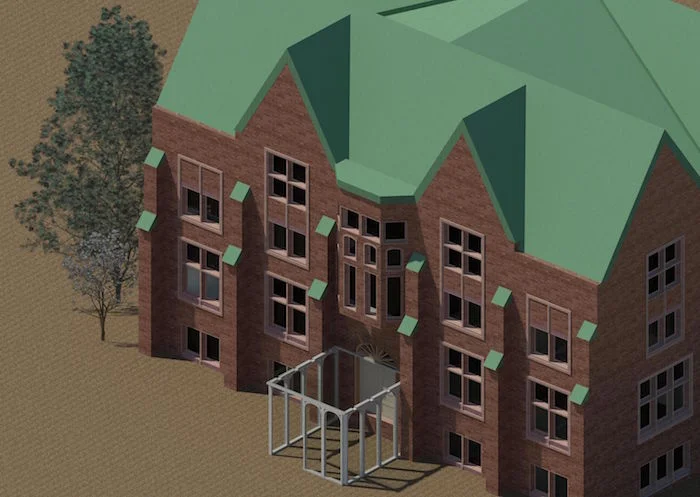 The facade of a renovated Guild House