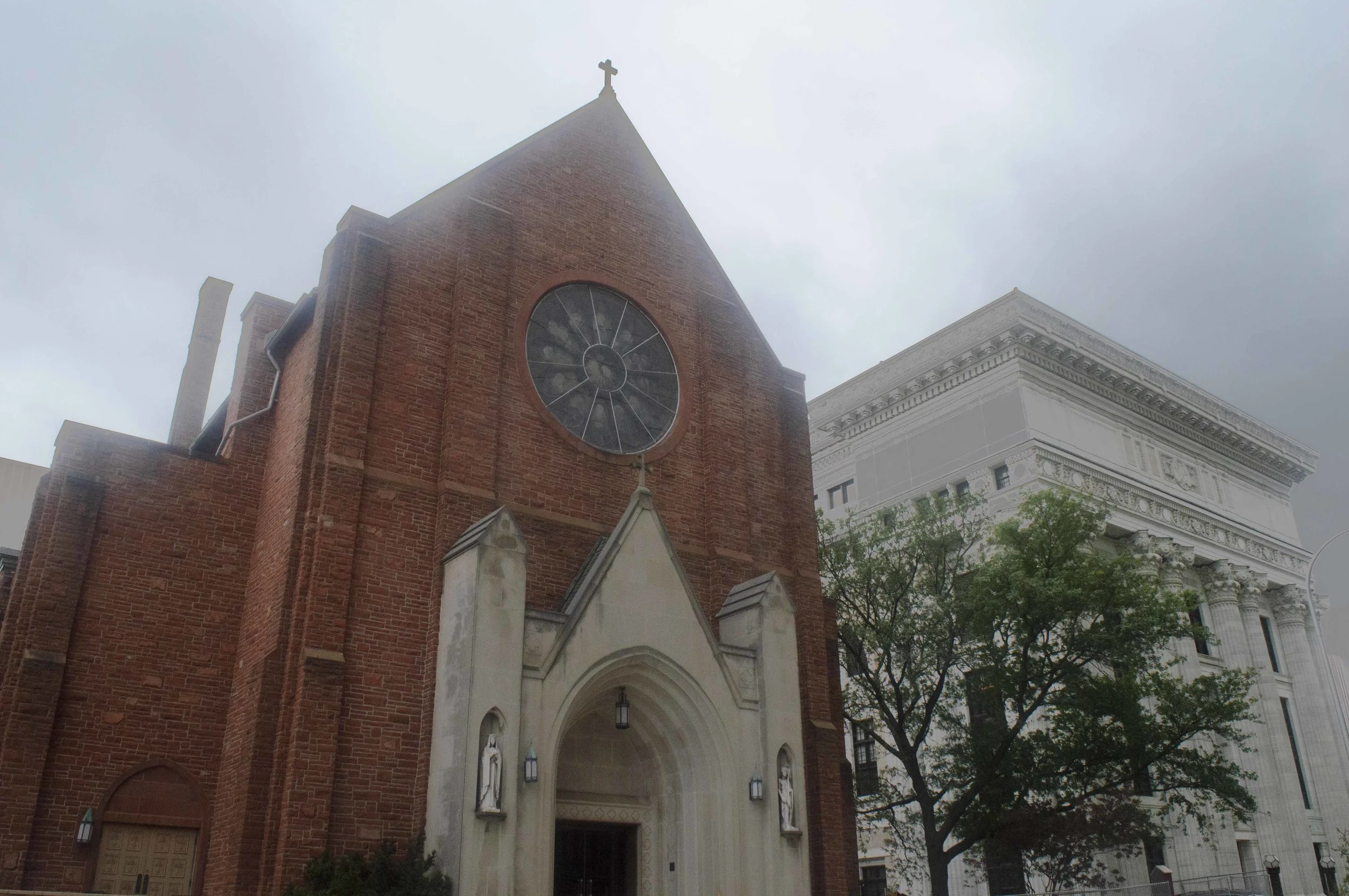 The Cathedral of All Saints with the State Education Building., together on South Swan Street since 1908.