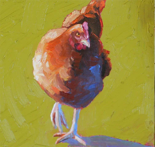 Brown Chicken (On Green)