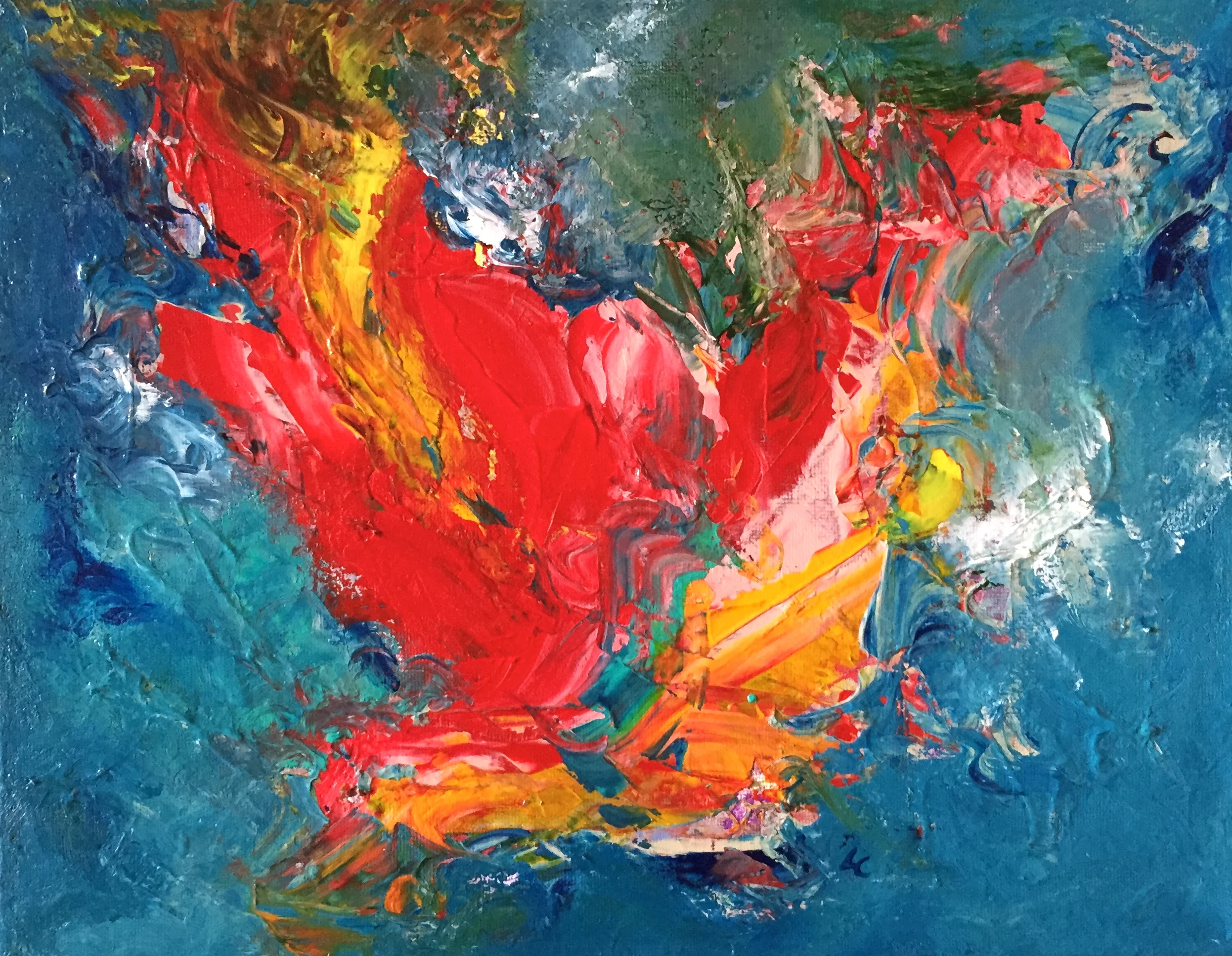 Angelic Realm 11" x 14" acrylic on canvas