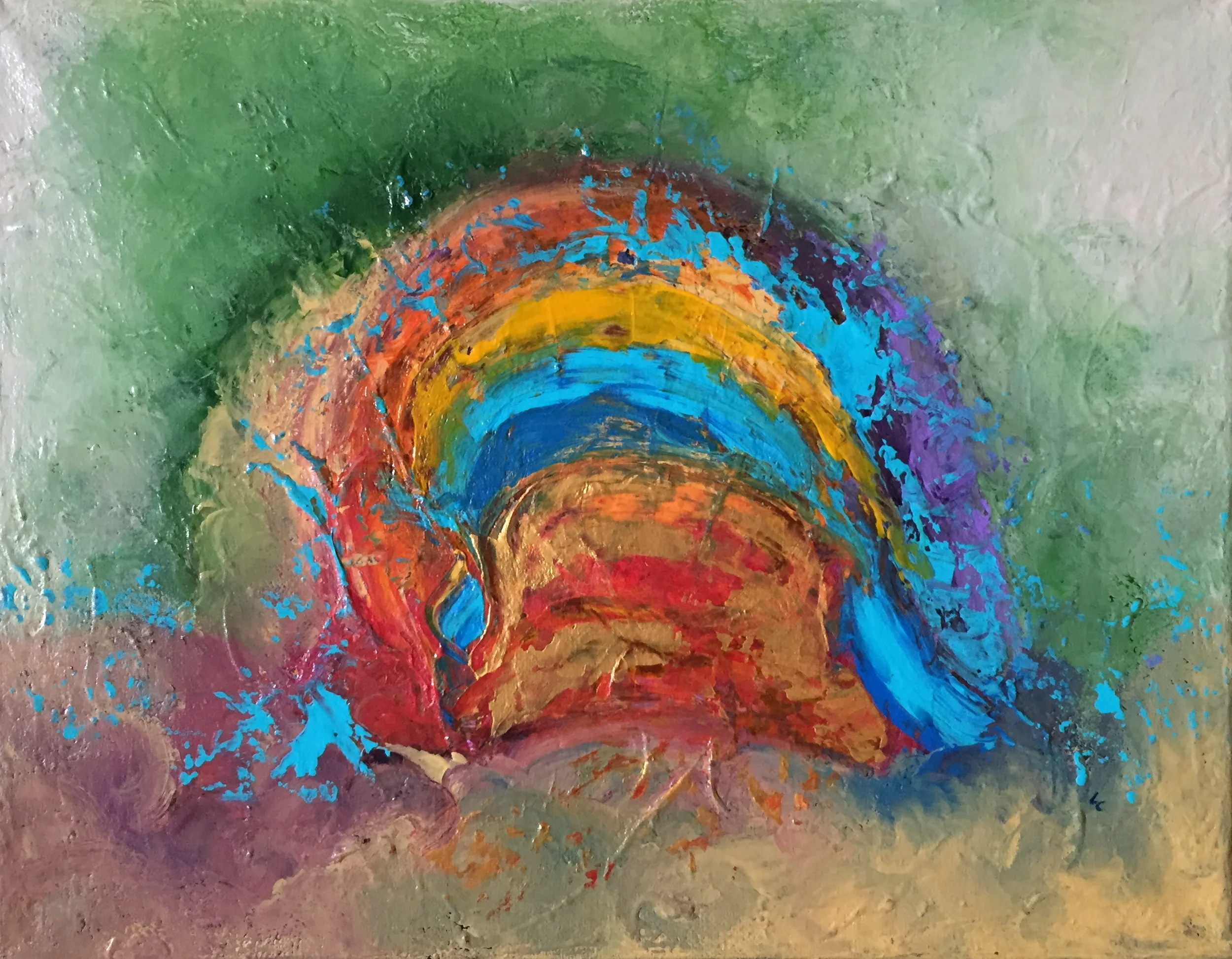 Fairy Door 11" x 14" acrylic on canvas