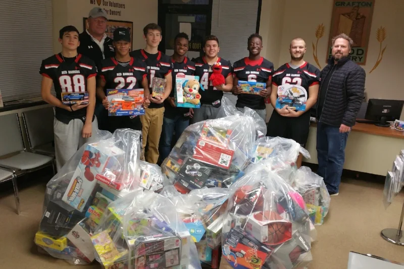 The HHS Football organization donated 325 new toys to the Pantry.