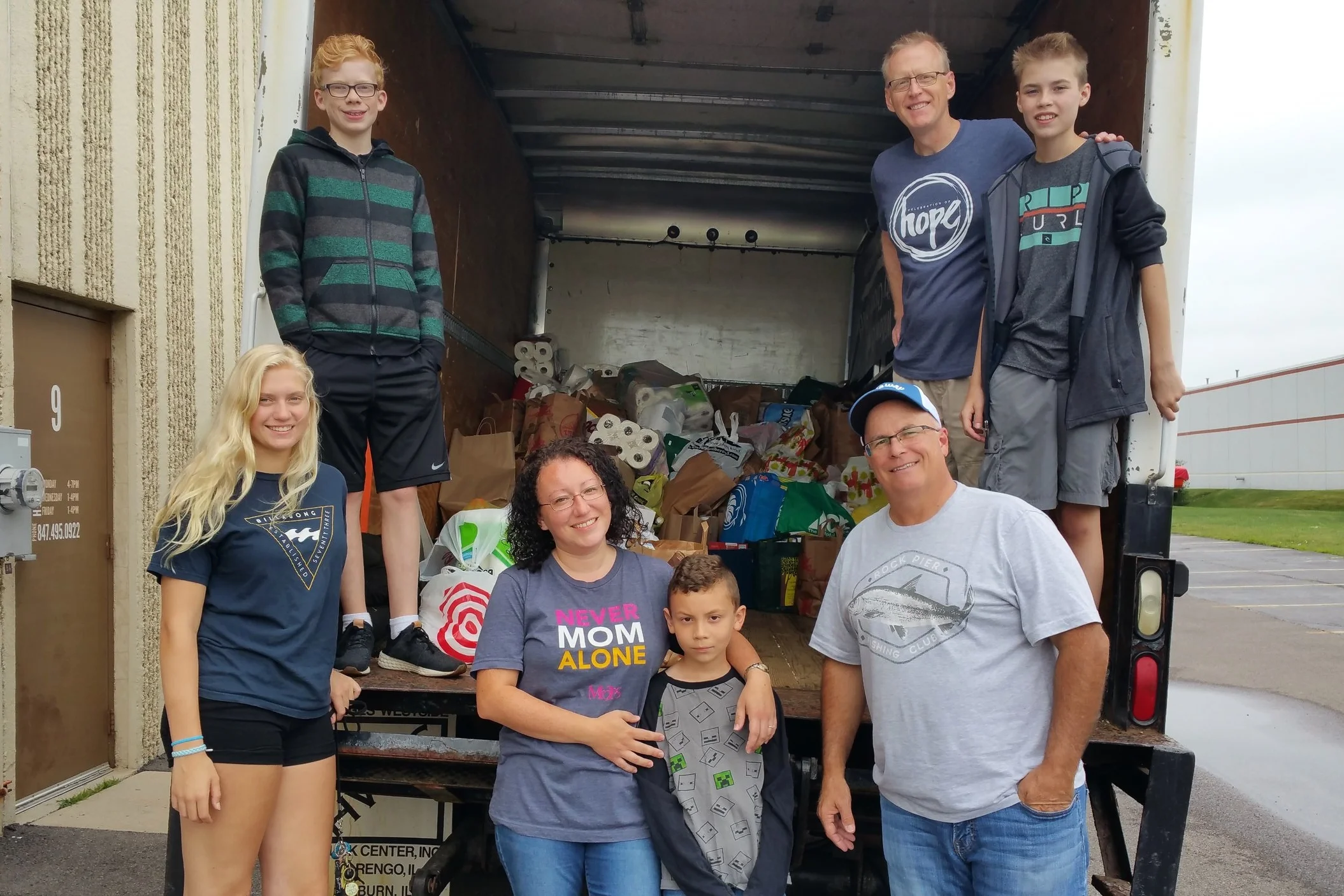Willowcreek Huntley Church donated a truckload of goods to help fill our shelves with food, personal care items, paper products, cleaning supplies & more!