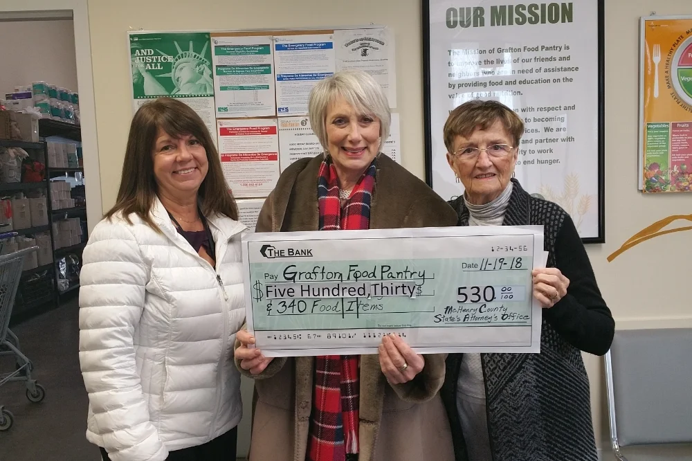 The Office of McHenry County State's Attorney Patrick Kenneally donated $530.00 to the Pantry..