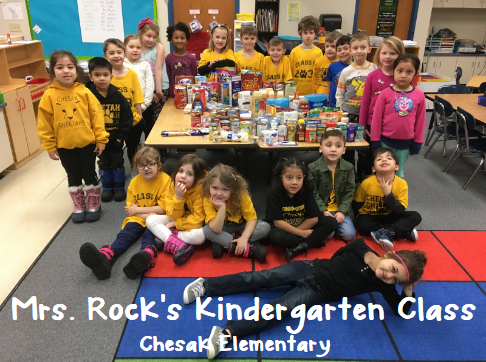  Thank you Chesak Elementary School Kindergarten classes!  