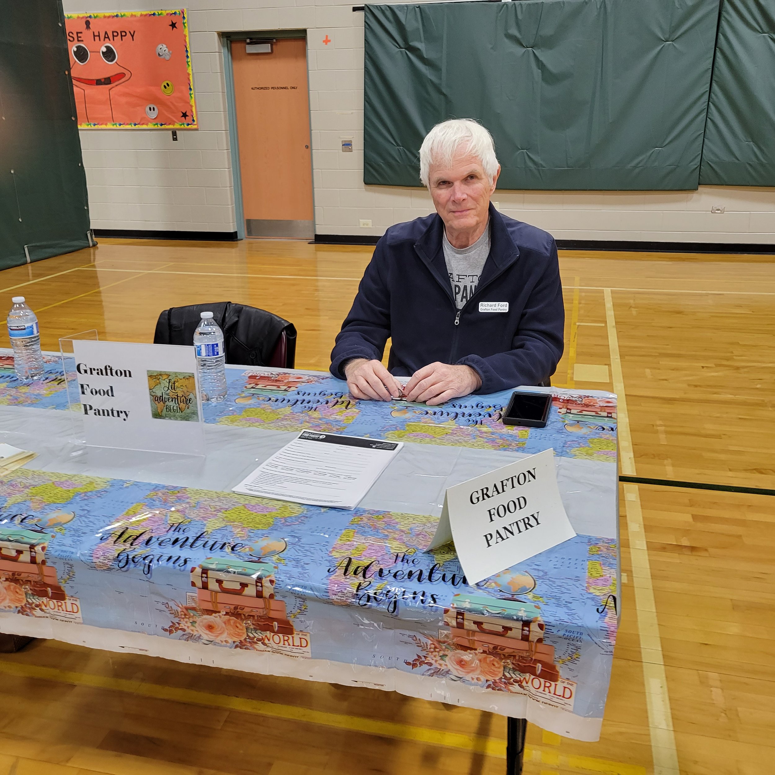 Sharing information at Family Literacy Night at Martin Elementary