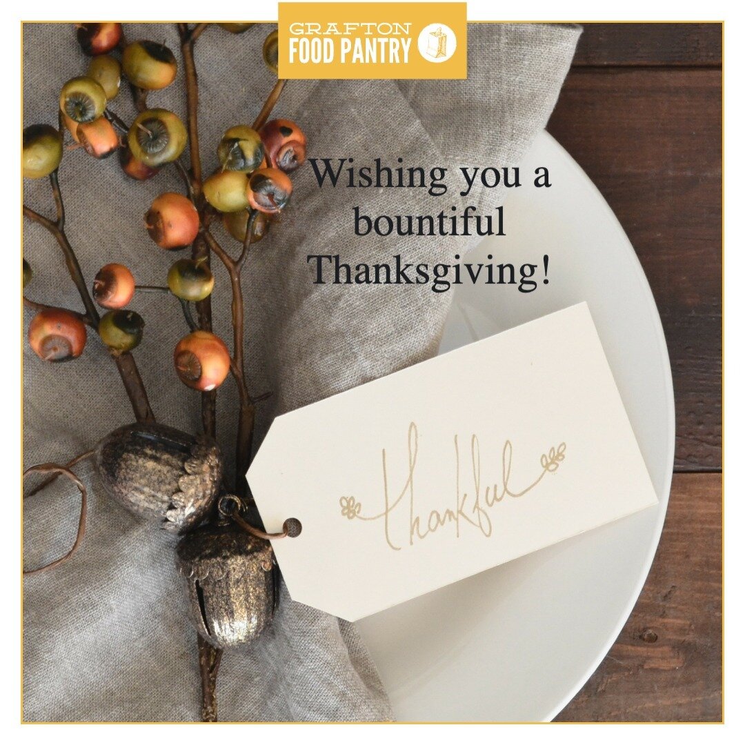 We're thankful for you and will be thinking of you and your family today as we celebrate Thanksgiving! 🤗 Wishing you a wonderful holiday.