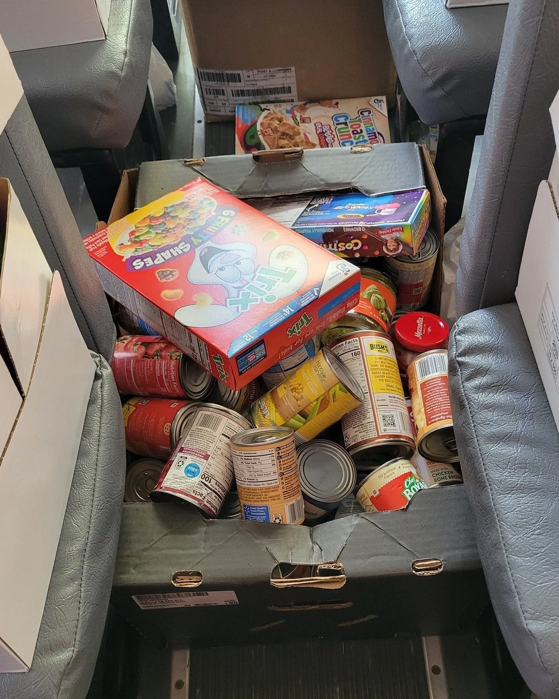 AMAZING!! Thank you to Huntley High School students, their families, faculty, National Honor Society and friends for their generosity. Stuff the Bus successfully lead to hundred of donations! #huntleyhighschool #graftonfoodpantry