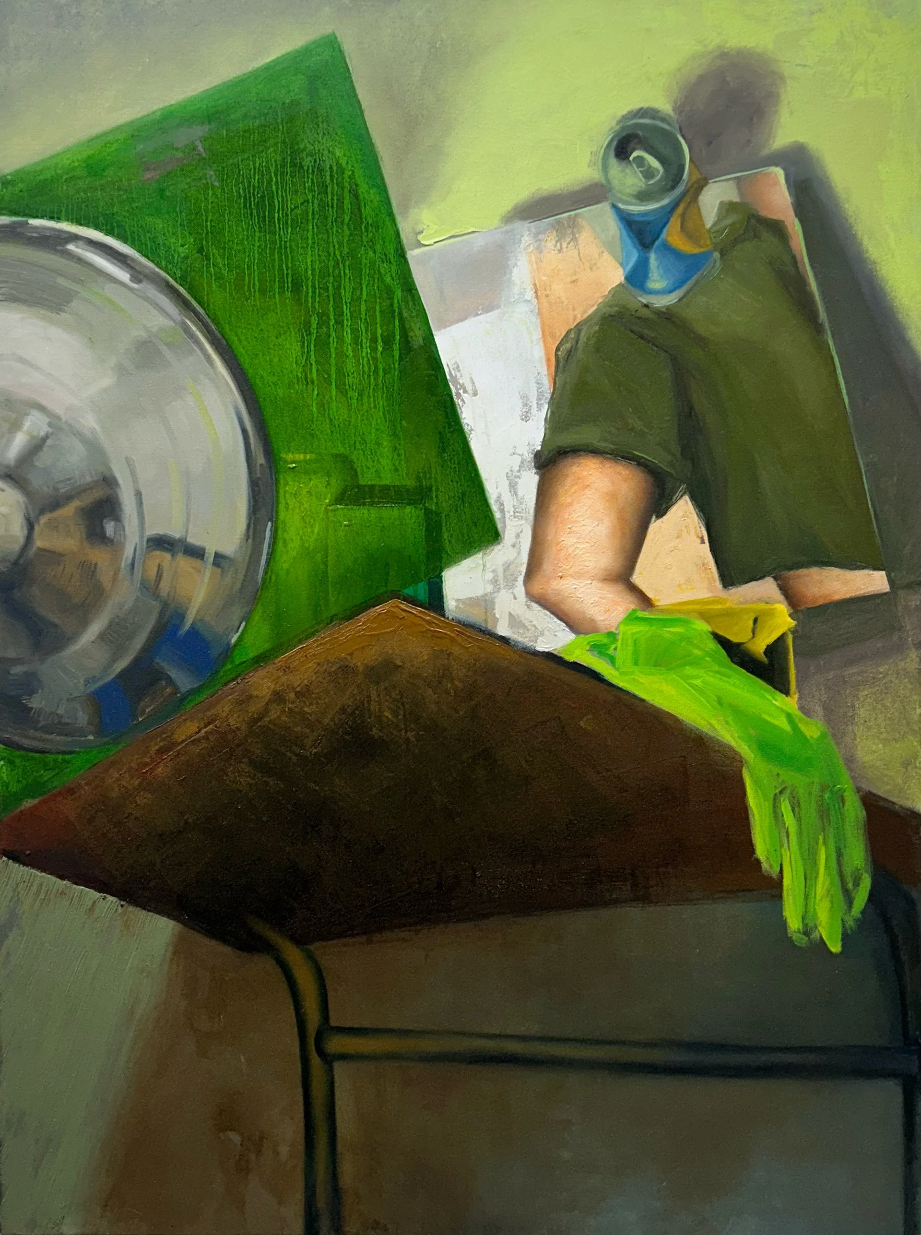 Still Life Through Stolen Green Plastic