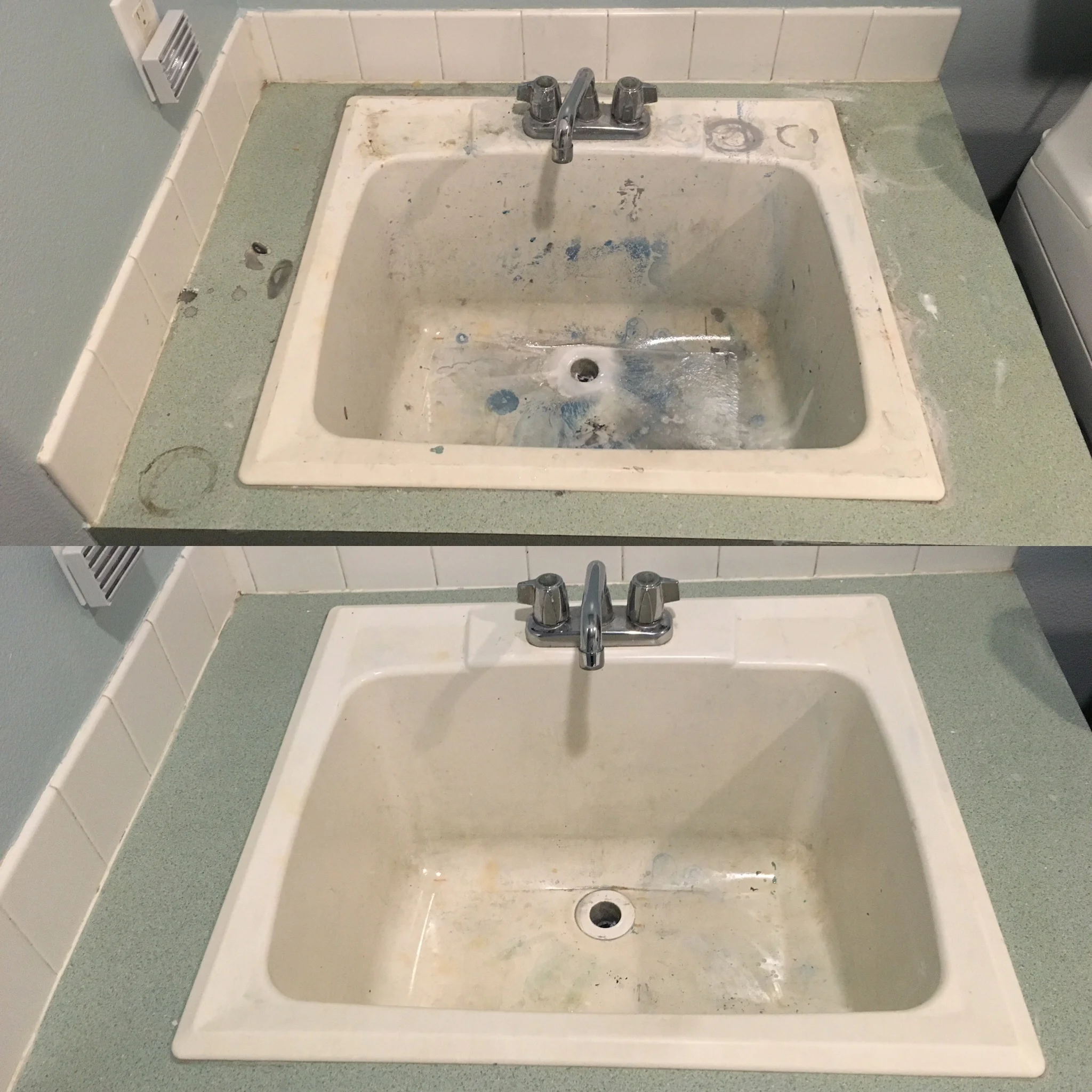 Also cleaned up that messy sink the best I could