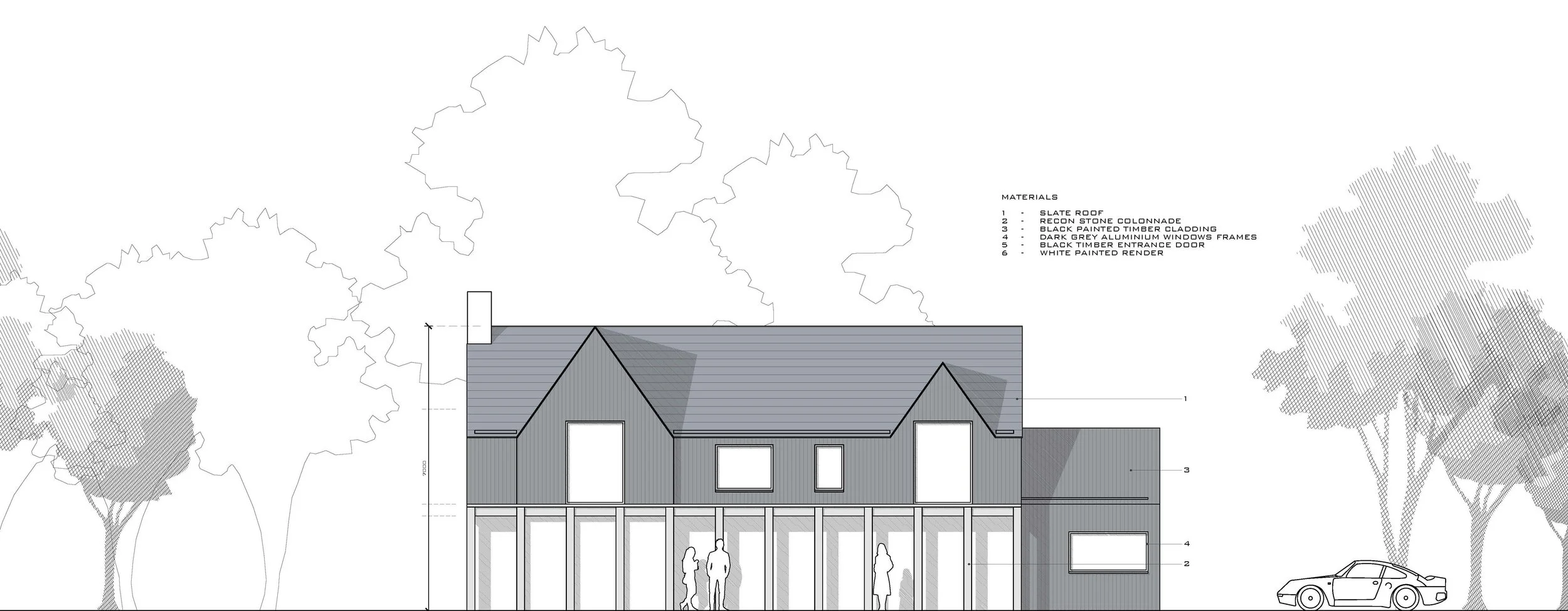 Elevational study for site at Rostrevor V2