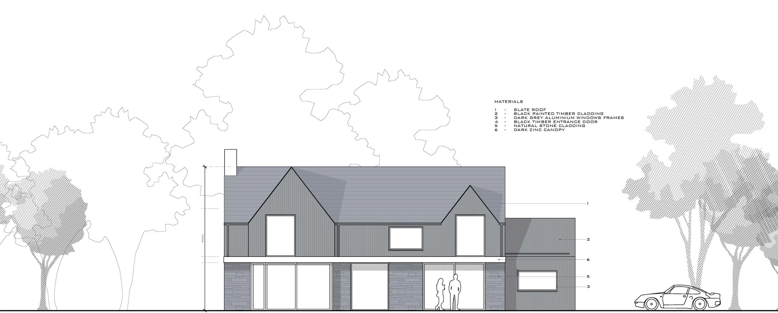 Elevational study for site at Rostrevor V3