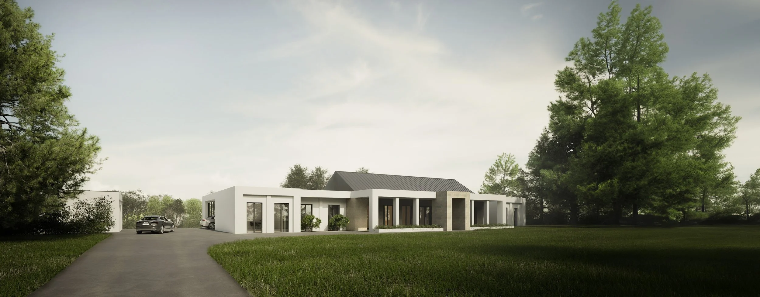 PRIVATE BESPOKE DWELLING IN THE COUNTRYSIDE NORTH FACADE