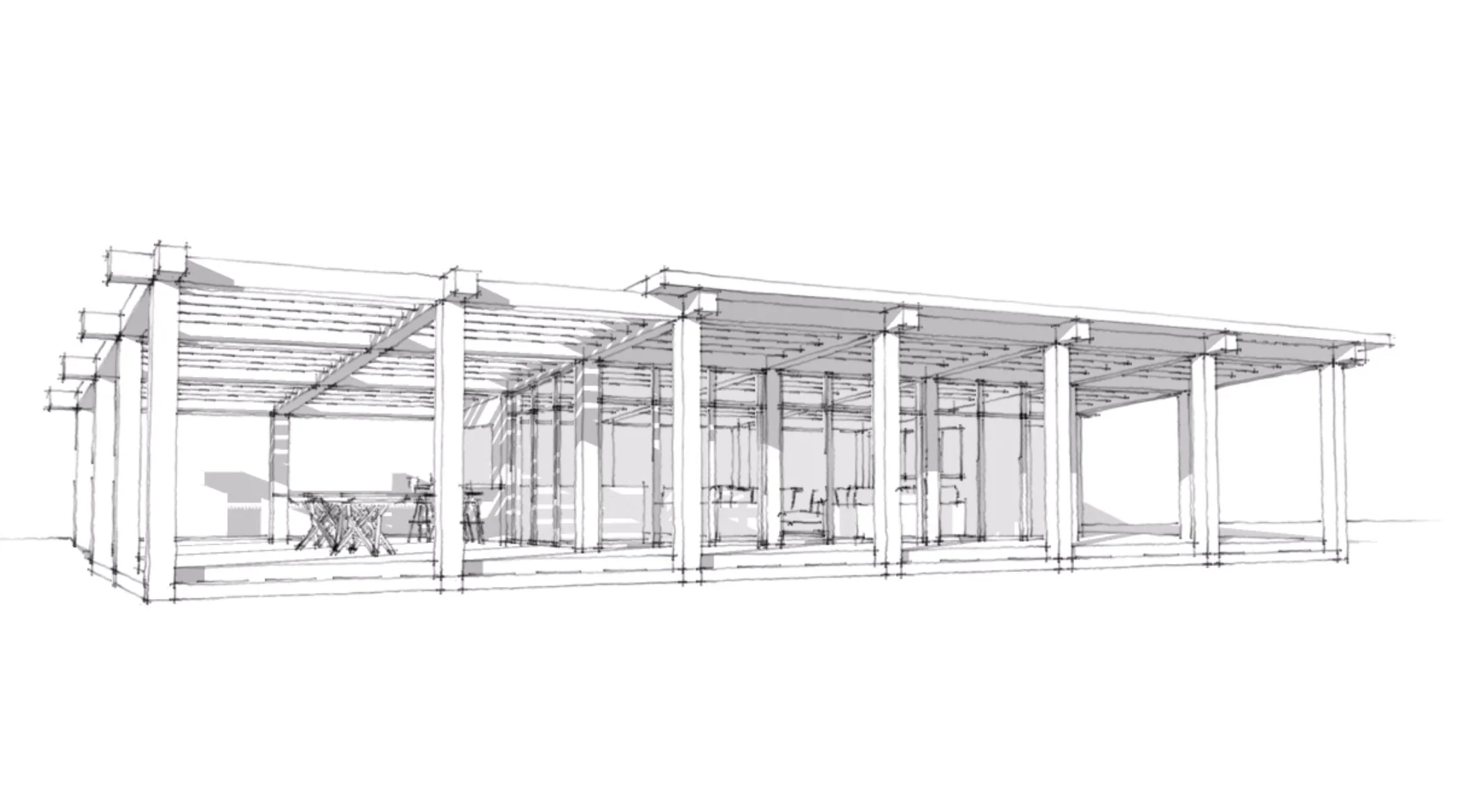 GARDEN PAVILION SKETCH VIEW 1