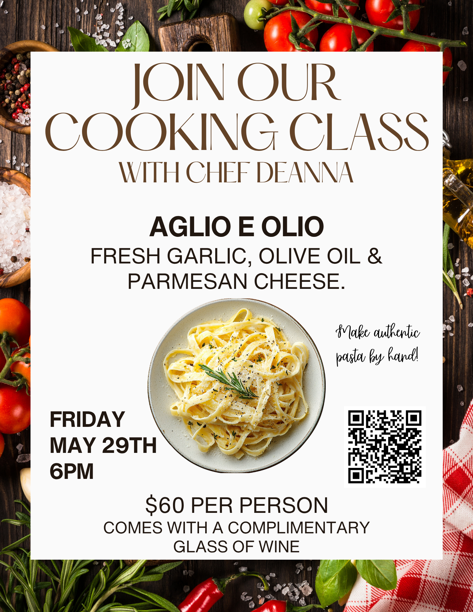COOKING CLASS - Aglio e Olio