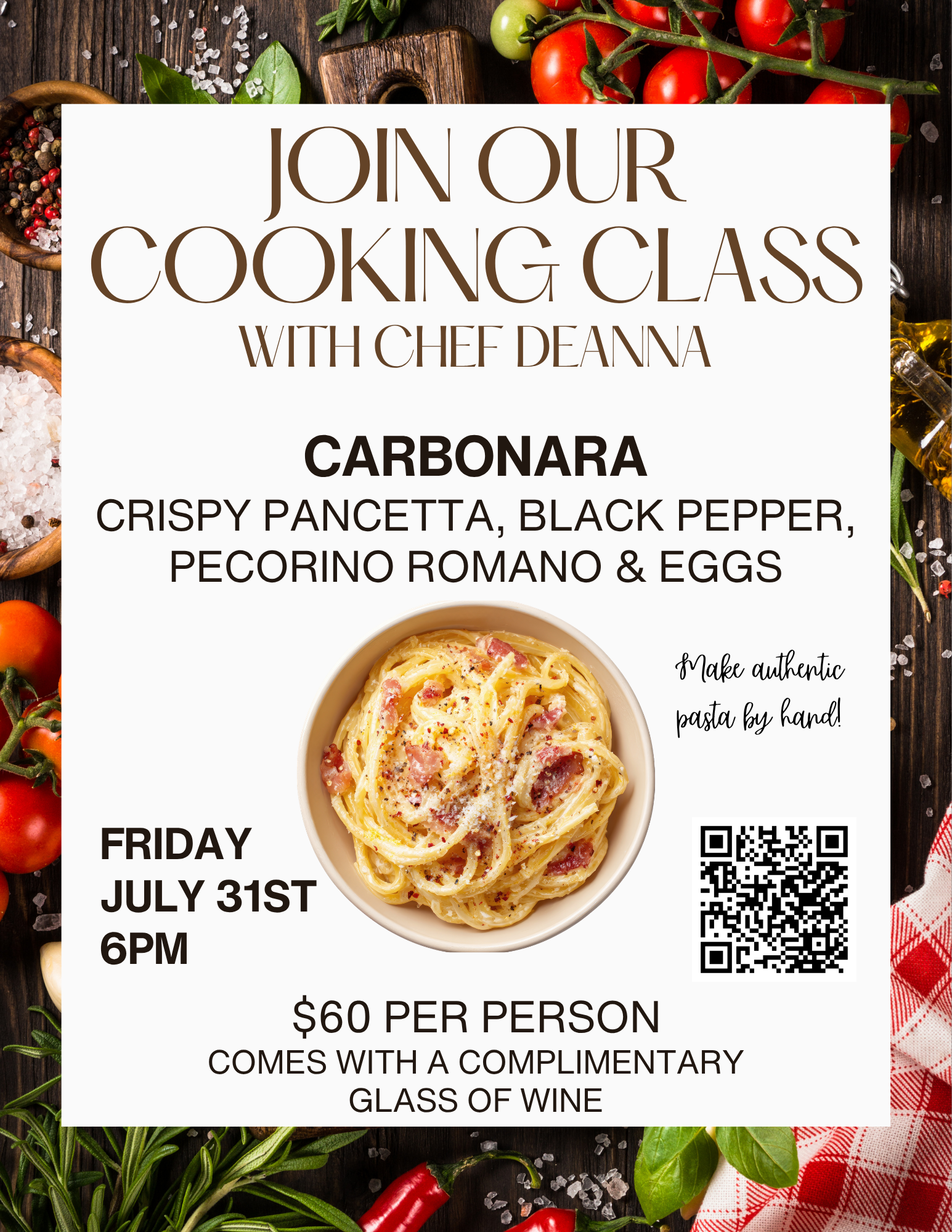 COOKING CLASS - Carbonara