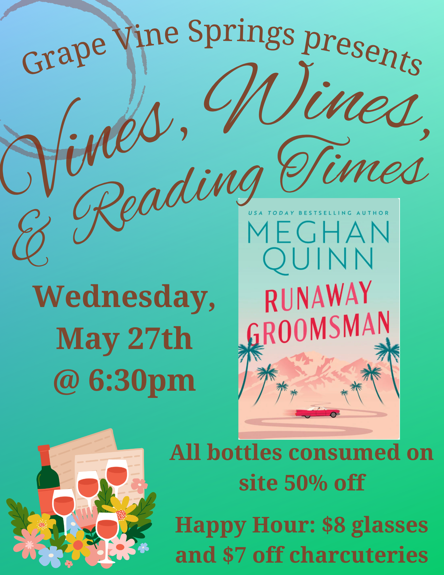 BOOK CLUB - Vines, Wines &amp; Reading Times