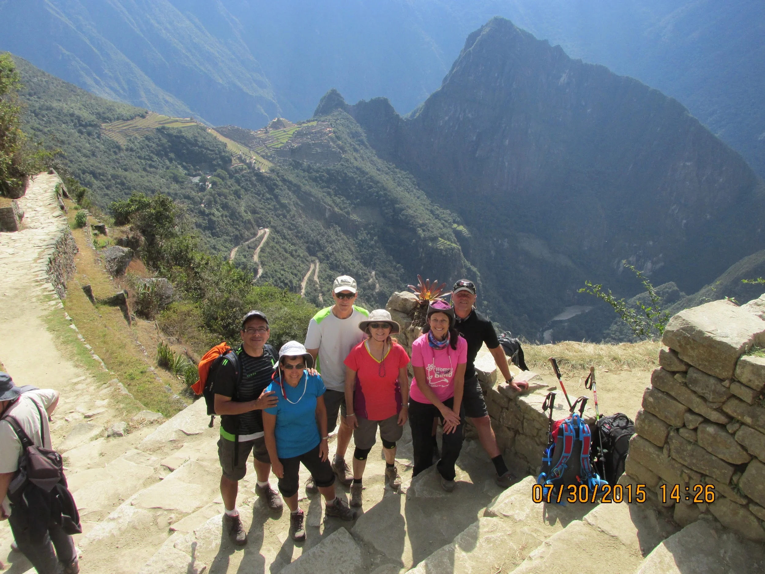 We came, we saw, we Picchued! The sun-gate above Macho Picchu.