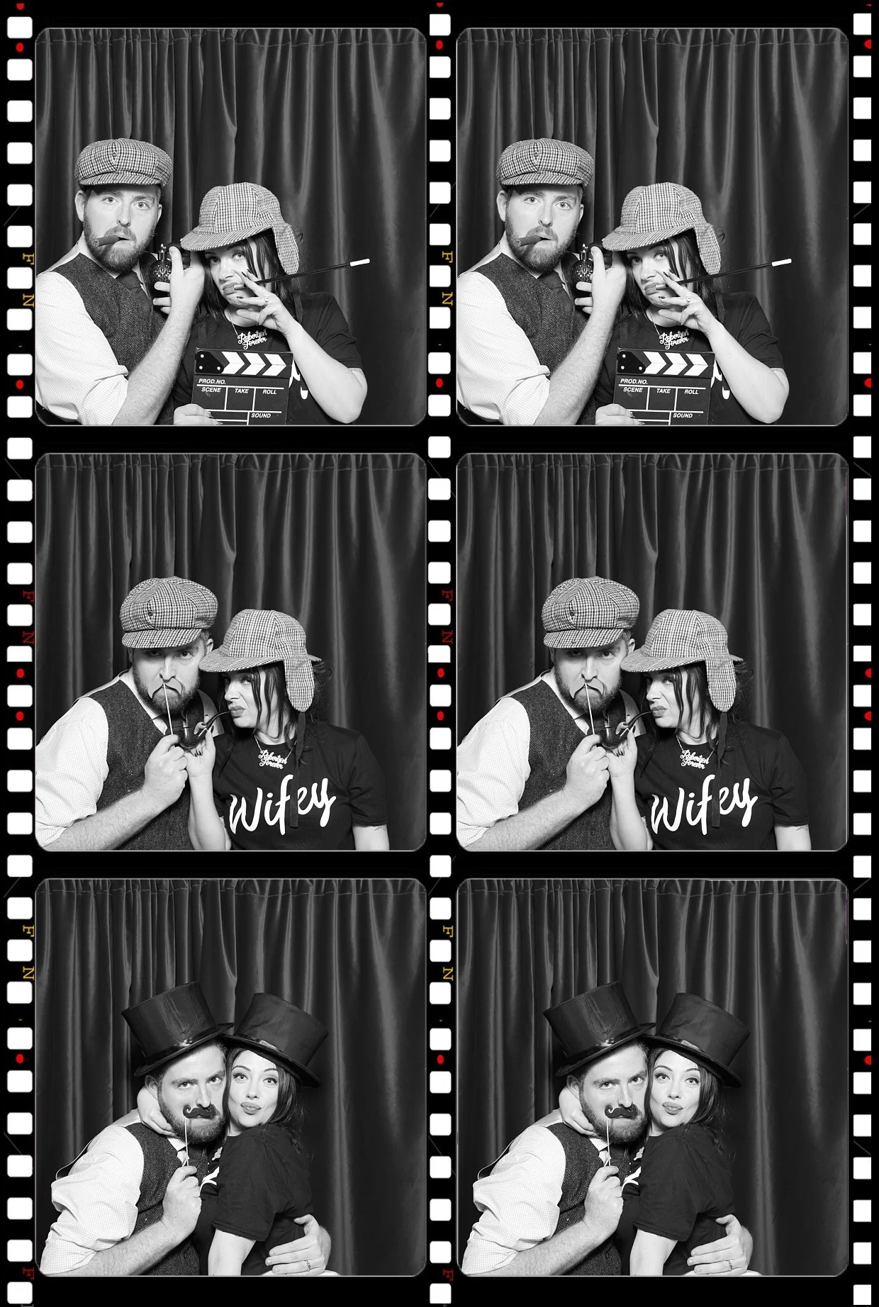 Props to the wonderful Bygone Photo Booth for these ridiculous photos of me & my wife.