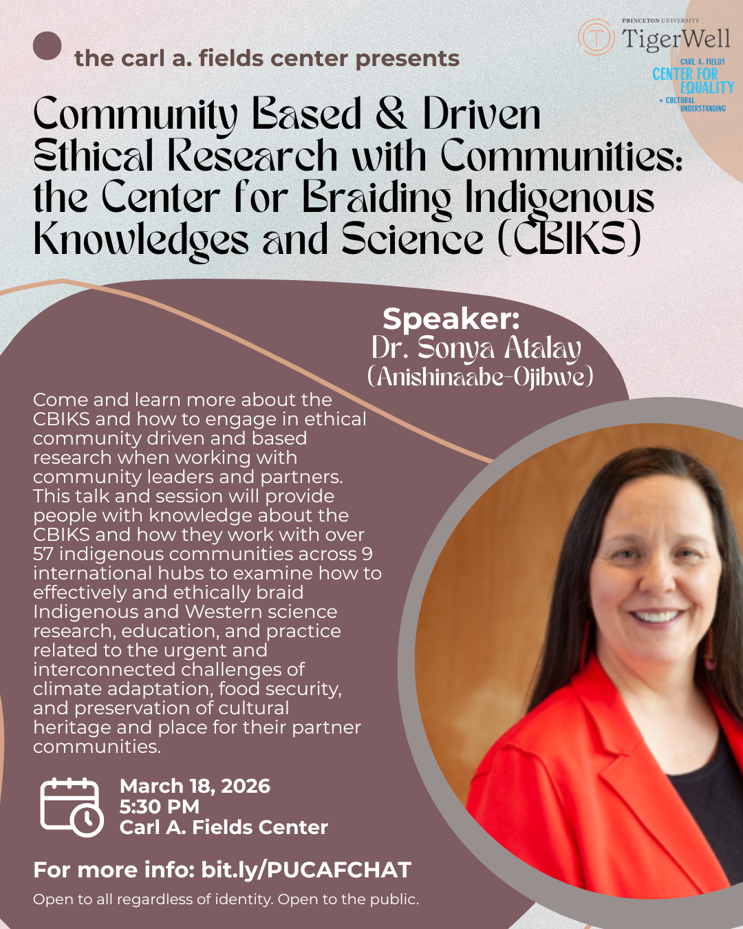 [CANCELLED] Community Based &amp; Driven  Ethical Research with Communities: the Center for Braiding Indigenous Knowledges and Science (CBIKS) 