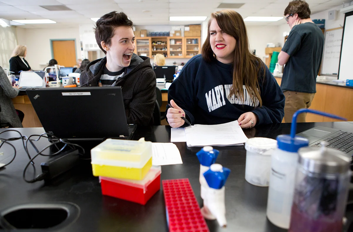 Bosch socializes with their roommate Julia Lattimer during class at the University of Mary Washington in Fredericksburg, Va. "The only reason I don't fully transition to being fully male is because I accept both the masculine and the feminine parts of my gender and the parts that don't fit on a binary spectrum. And I don't want to give up anything," said Bosch.