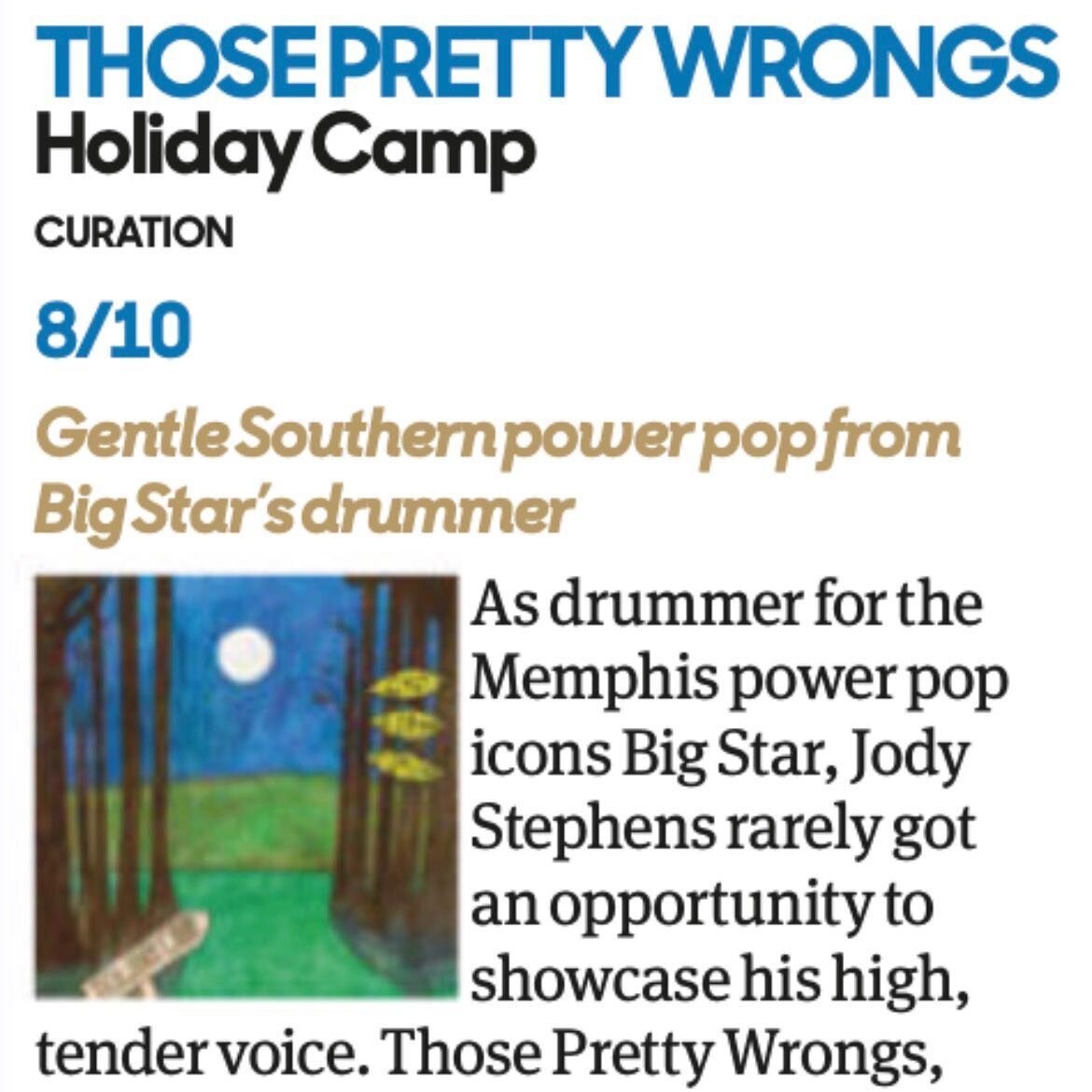8/10 from @uncut_magazine + **** 4 Stars from @mojo4music for HOLIDAY CAMP OUT 3/31 on @curation_records ! + a 6 page spread on Jody&rsquo;s history + a little sidebar from @lutherrussellmusic ! That&rsquo;s a while lotta love from the old-school pre