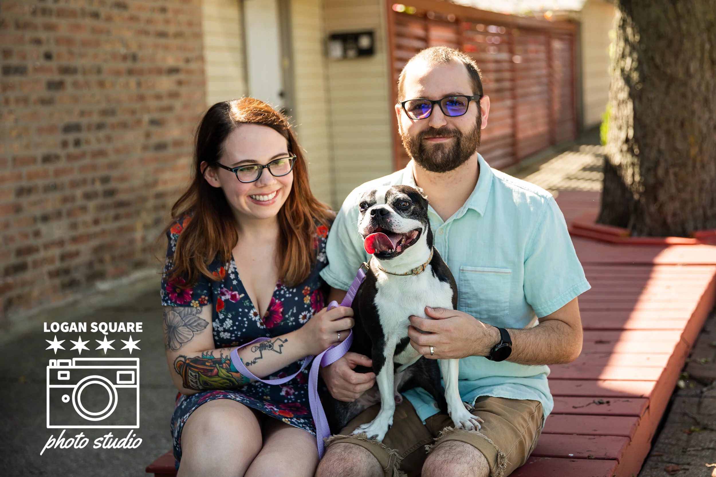 Neighborhood Family Photos with pup