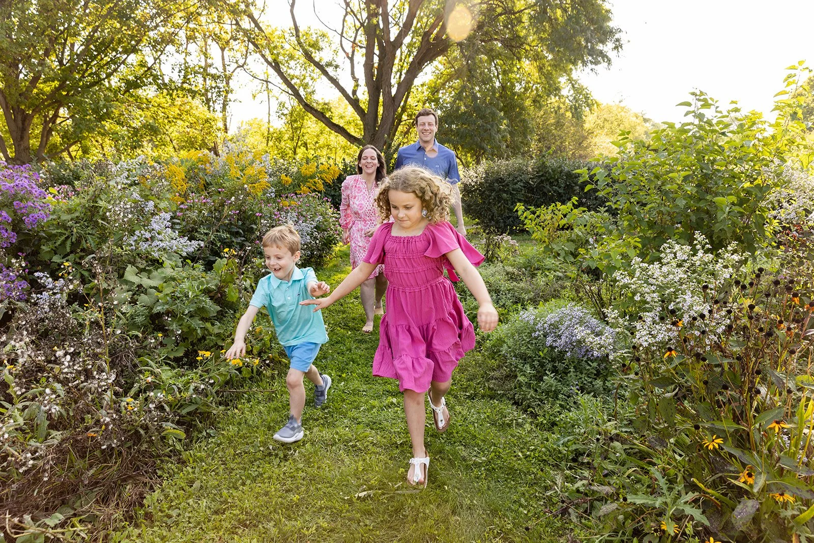 Fall Family Photos at a North Shore Garden and Arboretum