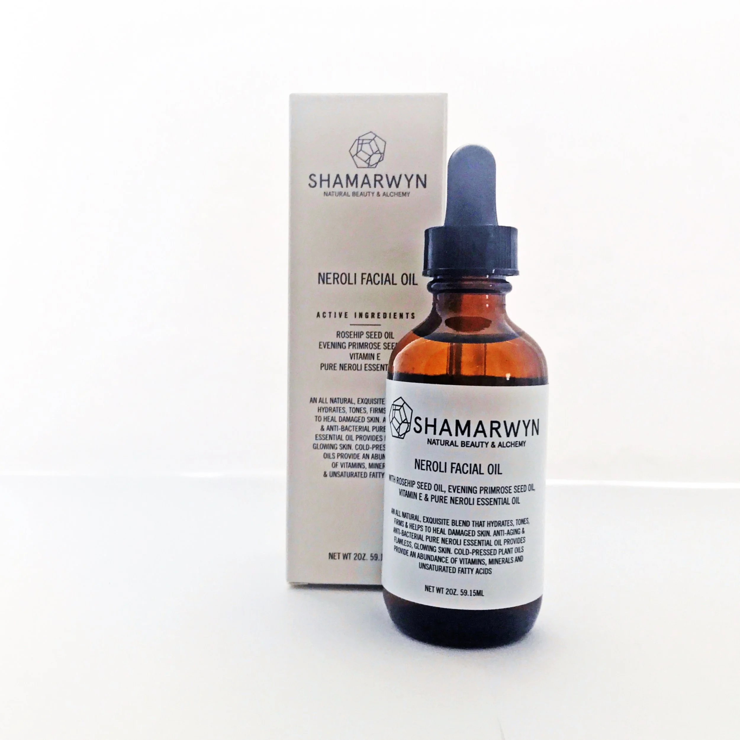 Neroli Facial Oil: Anti-Aging, Brightening with Rose Hip Seed Oil, Evening Primrose Seed Oil, Vitamin E &amp; Pure Neroli oil 2oz