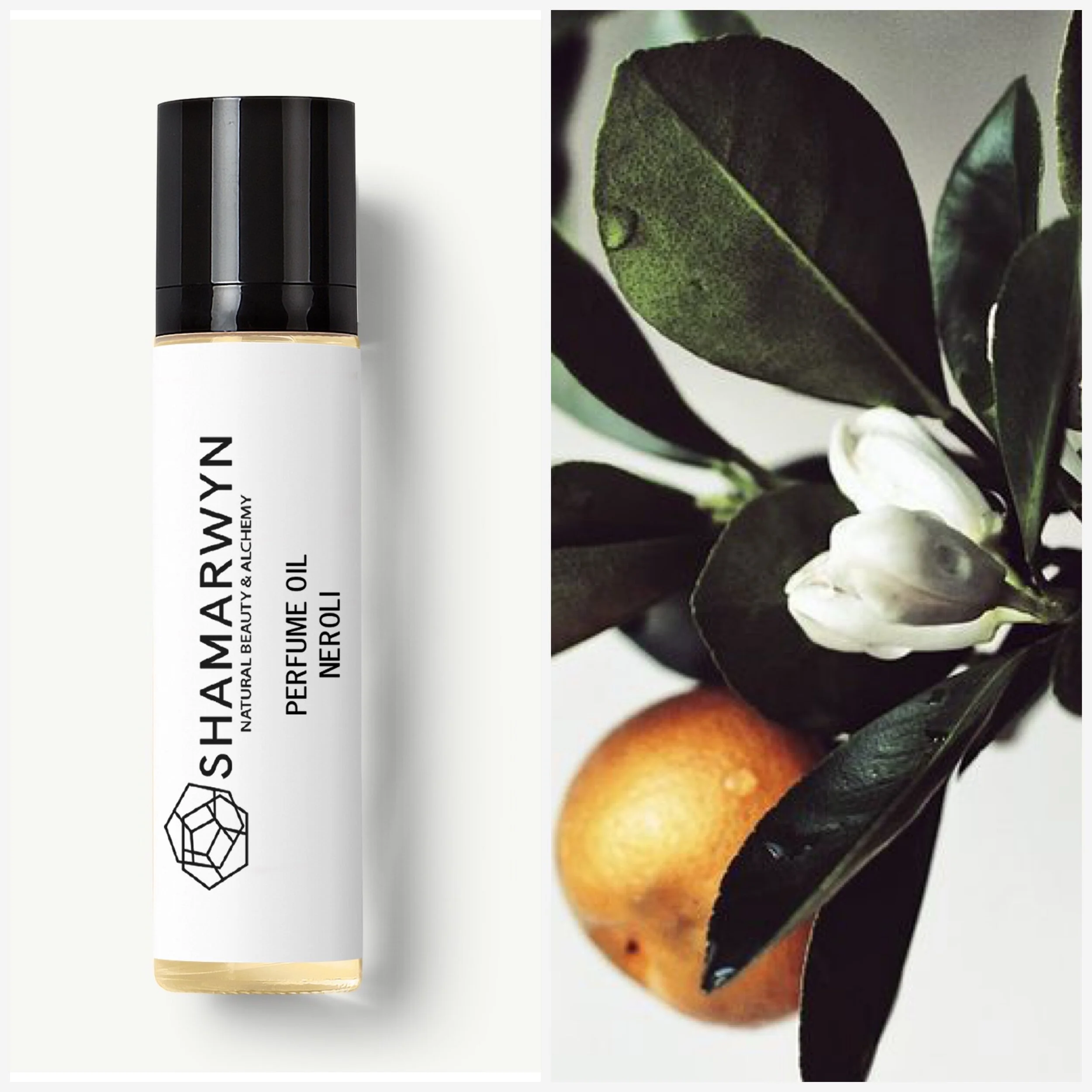 Neroli Perfume Oil by Shamarwyn. Natural, Organic with Pure Essential Oils, Roll-On