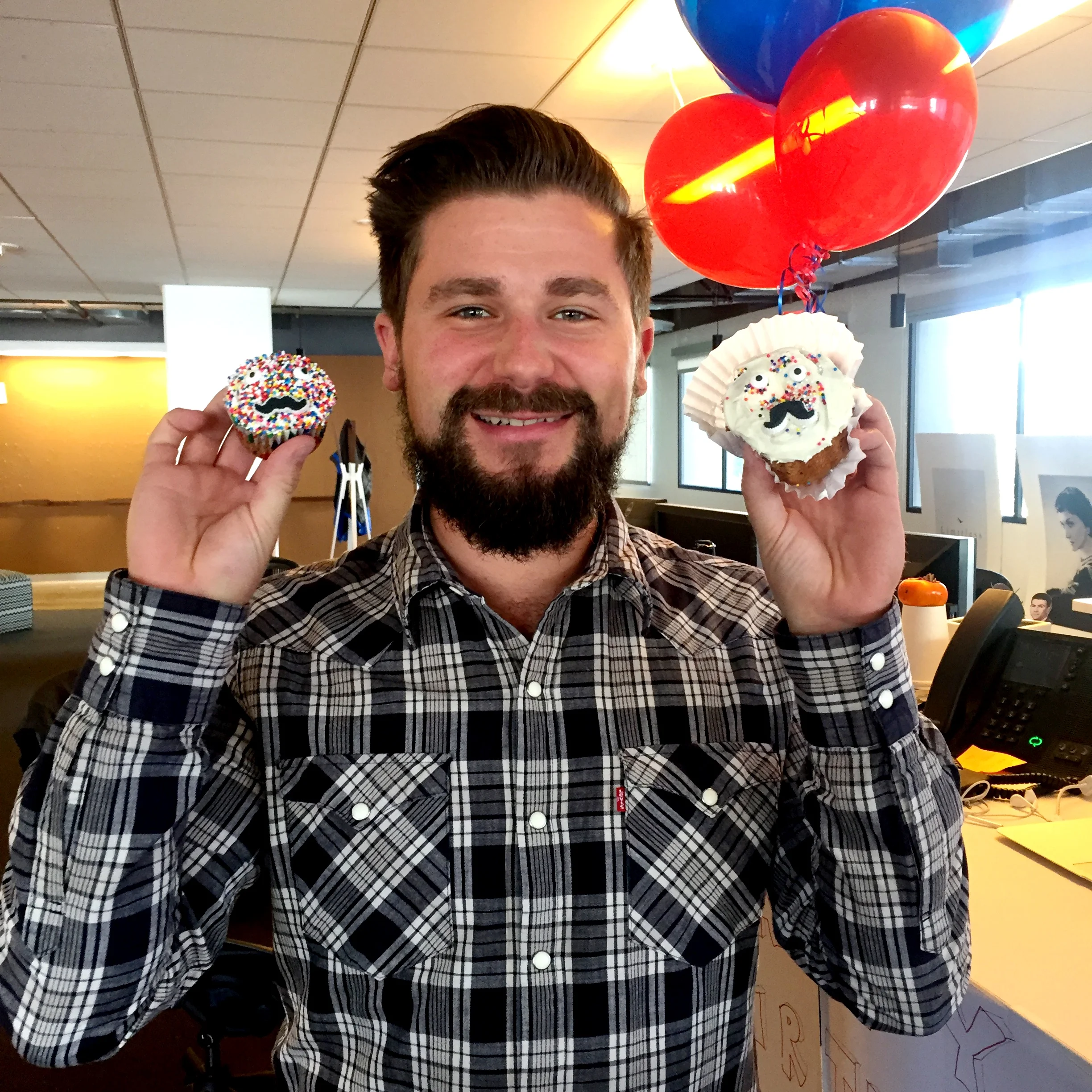 Alex &amp; his cupcakes #mustachelife