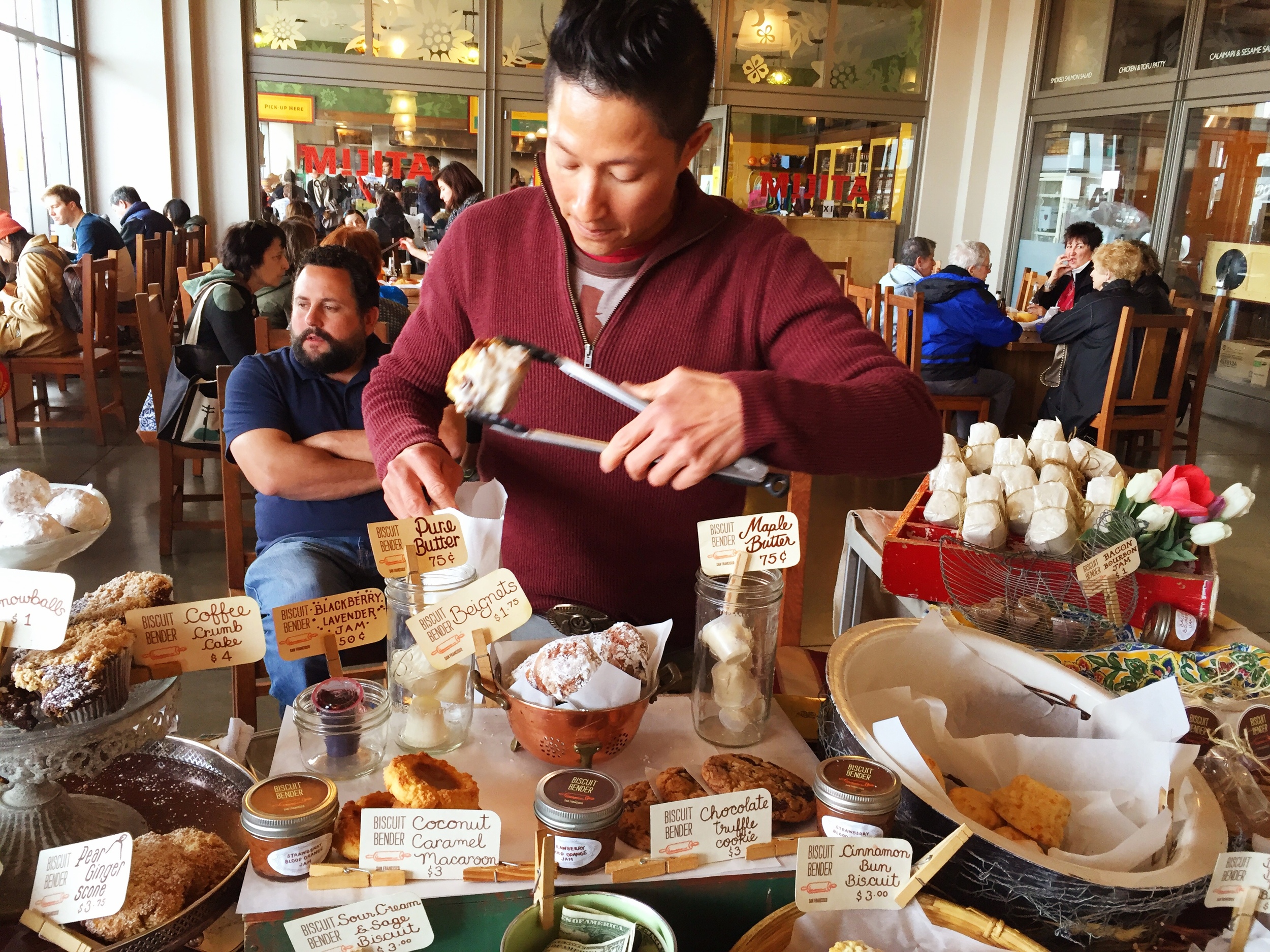 Owner of Biscuit Bender helping me out