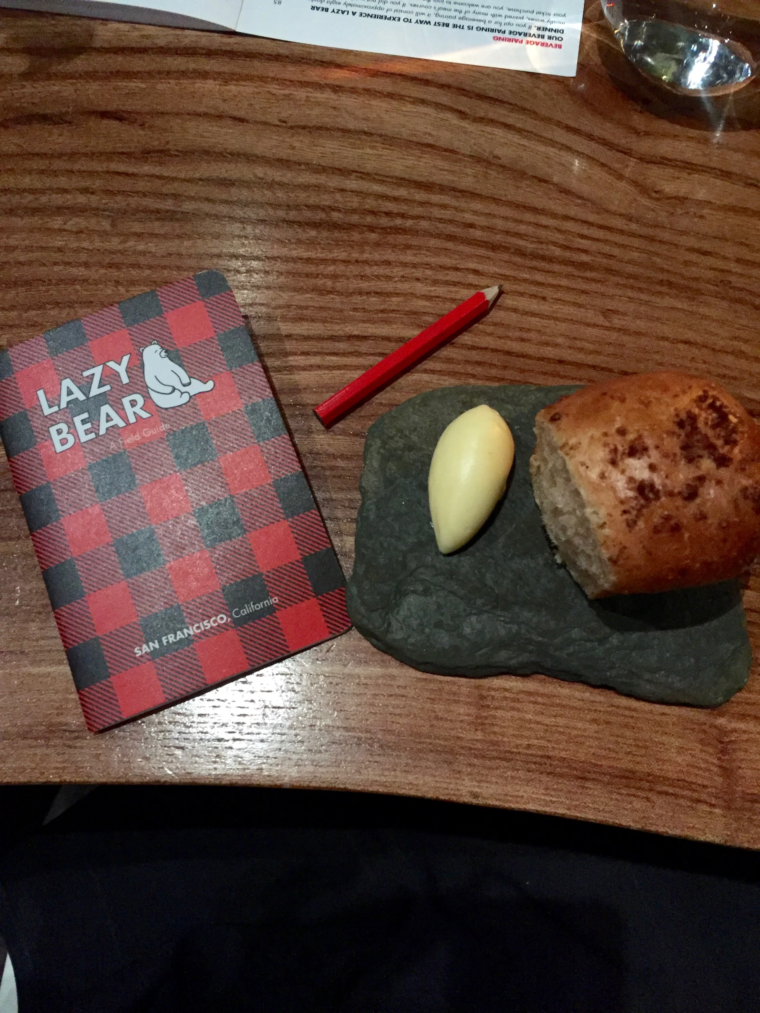Dinner roll &amp; cultured butter (tastes like cheese in the best way possible)
