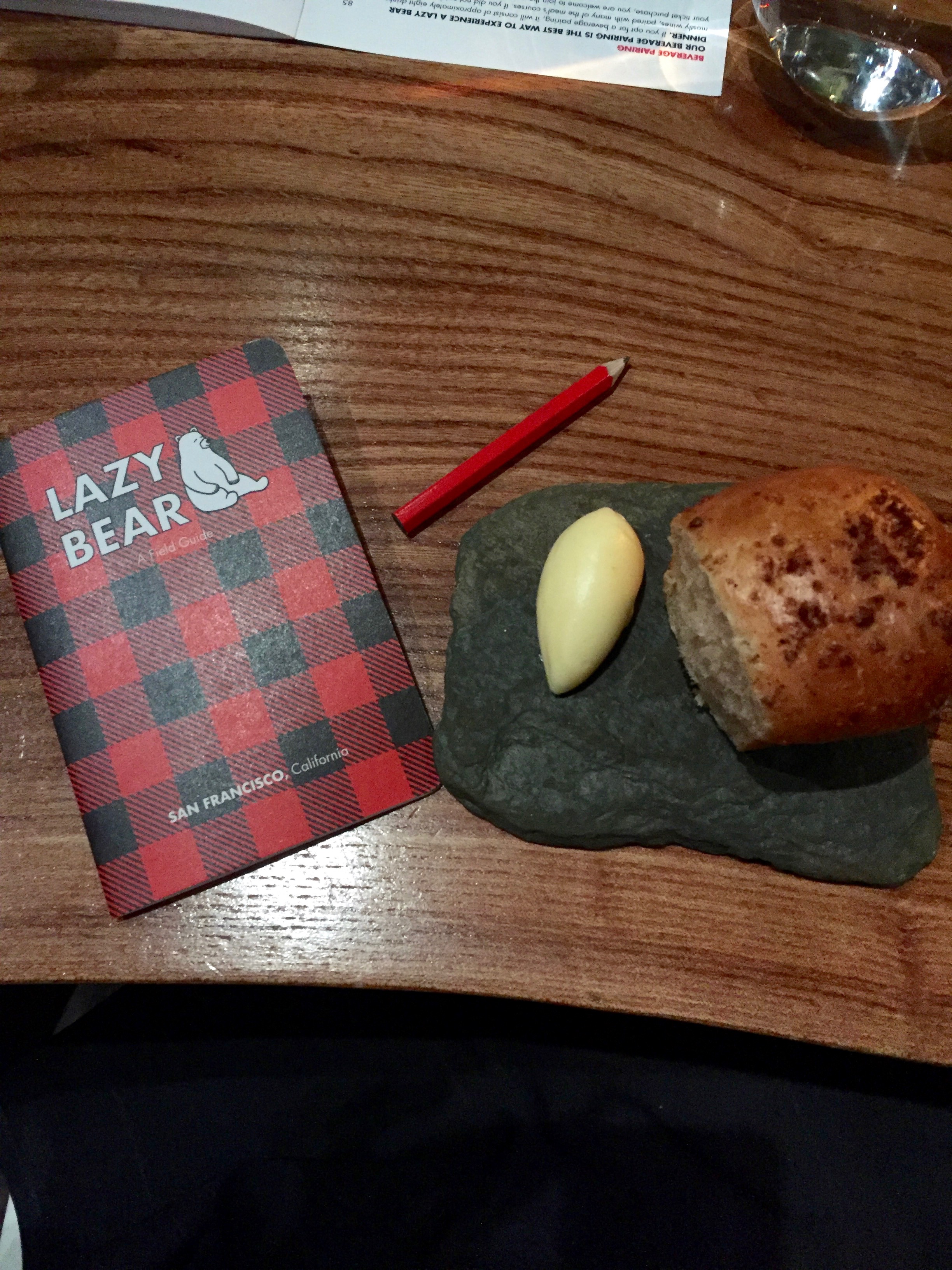 Dinner roll & cultured butter (tastes like cheese in the best way possible)