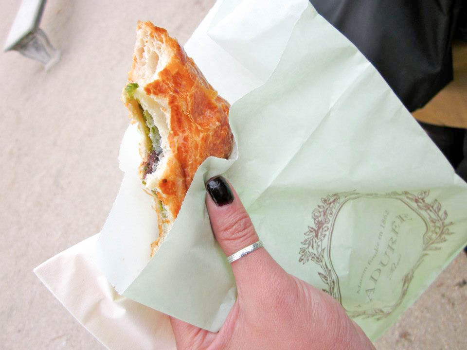 Audrey & I got chocolate pistachio croissants too - DELICIOUS