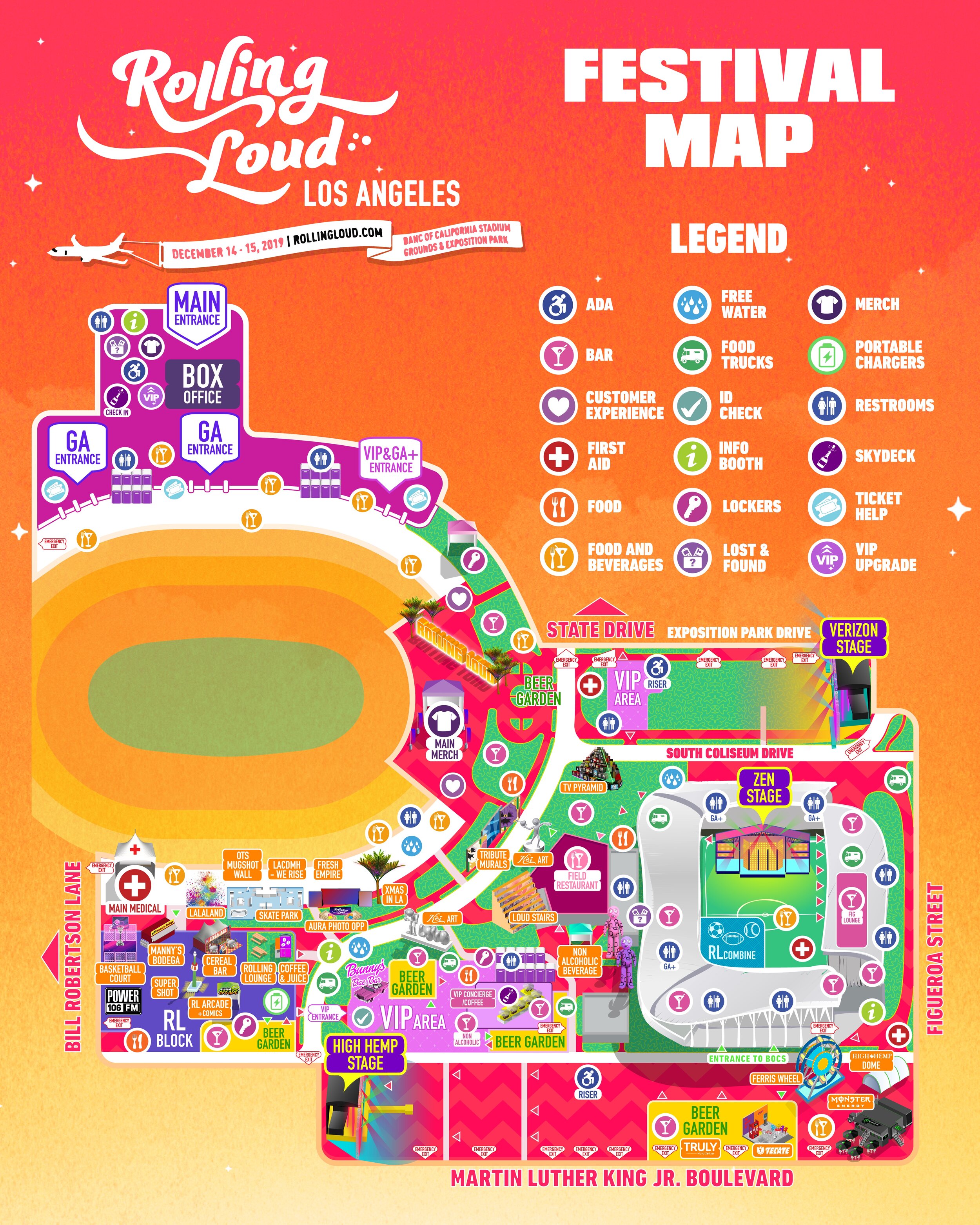 Rolling Loud Miami Map