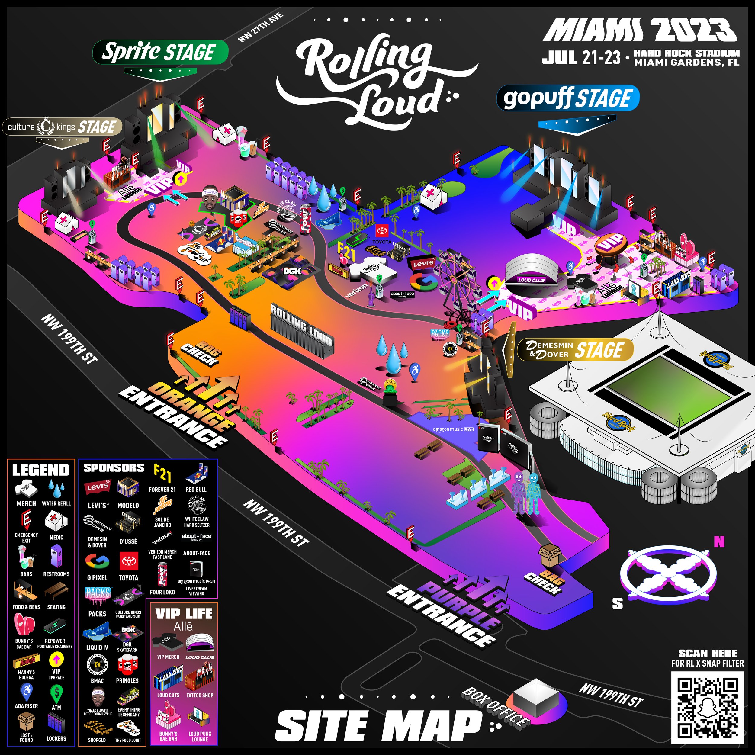 rolling loud festival map 2023