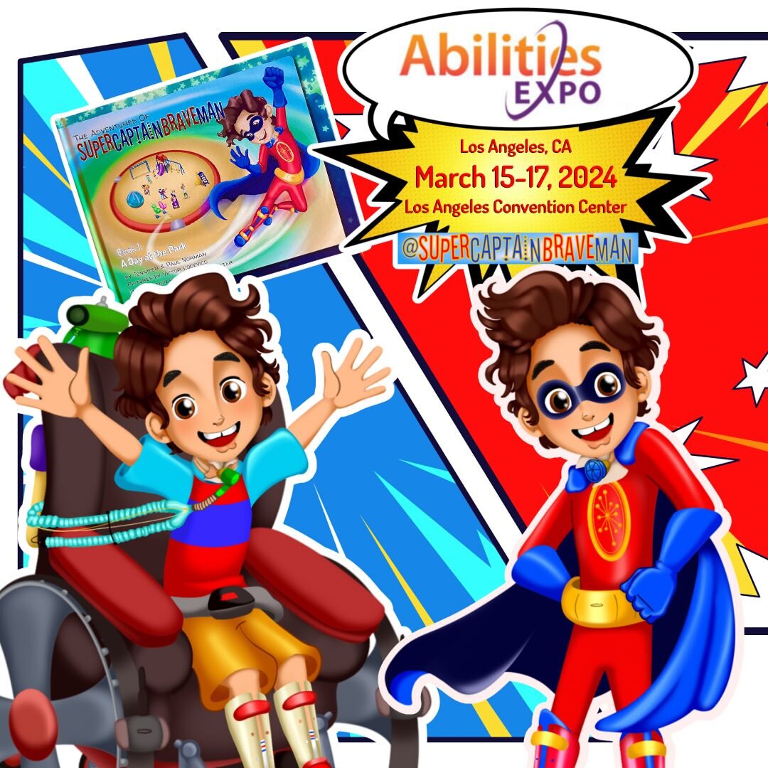 This weekend is the Abilities Expo! 🎉

We&rsquo;re so excited to share SuperCaptainBraveMan books with all of you this weekend at the Los Angeles Convention Center! Meets us at booth 446! 

#SuperCaptainBraveMan #abilitiesexpo #childrensbook #childr