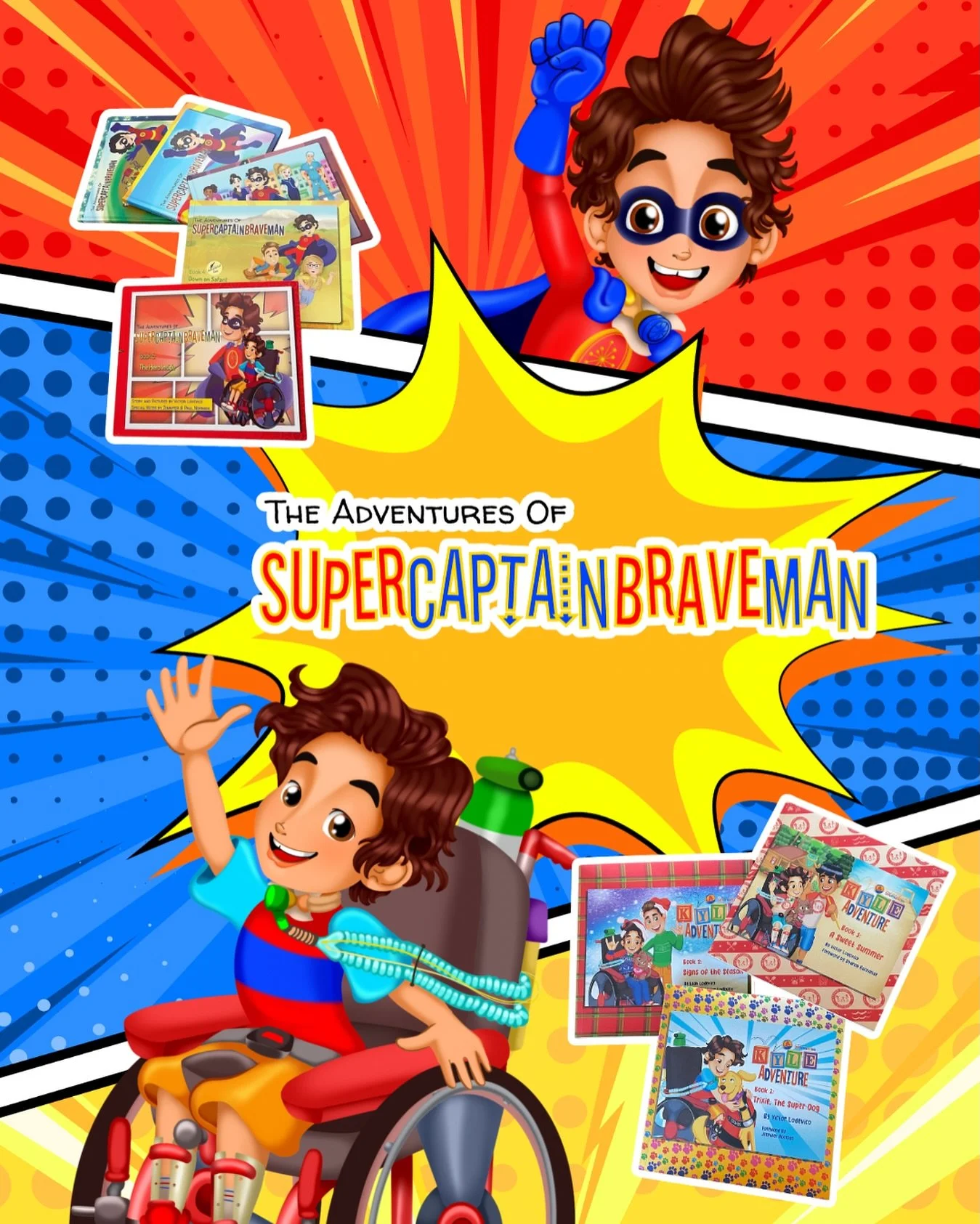 Every day is an adventure! 😁

A Kyle Adventure Books follow Kyle out of his SuperCaptainBraveMan super suit in his many everyday adventures! 

Join Kyle as he meets new friends and learns about Service Animals, American Sign Language, and Type 1 Dia