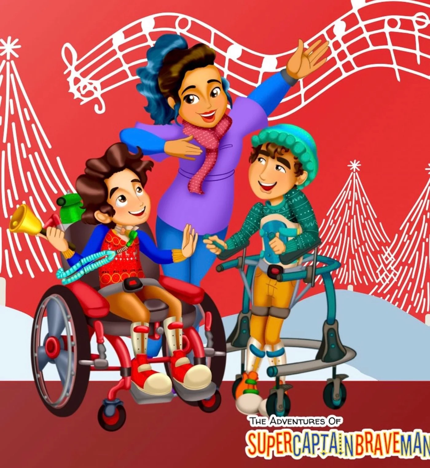 The best way to spread Christmas cheer is singing loud for all to hear! 🎼🎶🎄✨

We love to sing carols all season long! What are some of your family holiday traditions?

#SuperCaptainBraveMan #christmas #holiday #disability #kidsbook #kidsbooks #chi